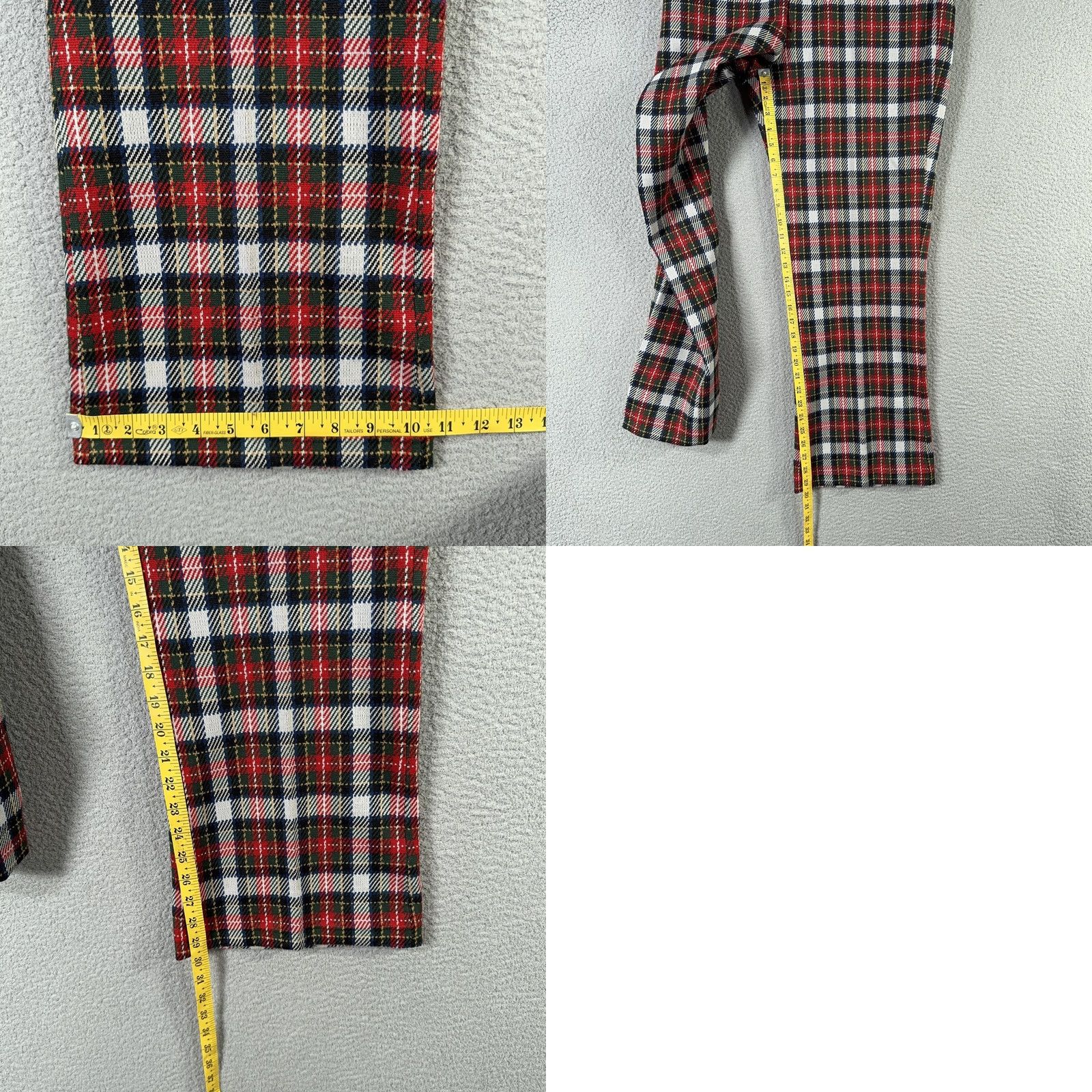 Sears VINTAGE Kings Road Pants 60s Mens 36 Red Tartan Plaid Perma Prest Flared Sears Size US 36 / EU 52 - 10 Thumbnail