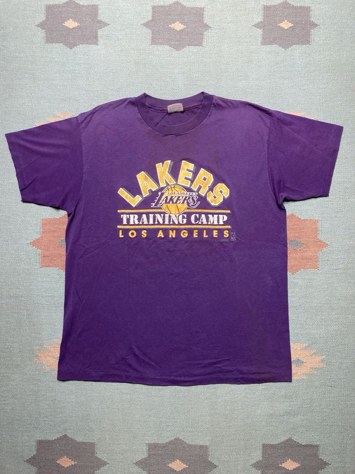 Hanes × Vintage VTG 80s t shirt Los Angeles lakers LA training camp NBA XL Size US XL / EU 56 / 4 - 1 Thumbnail