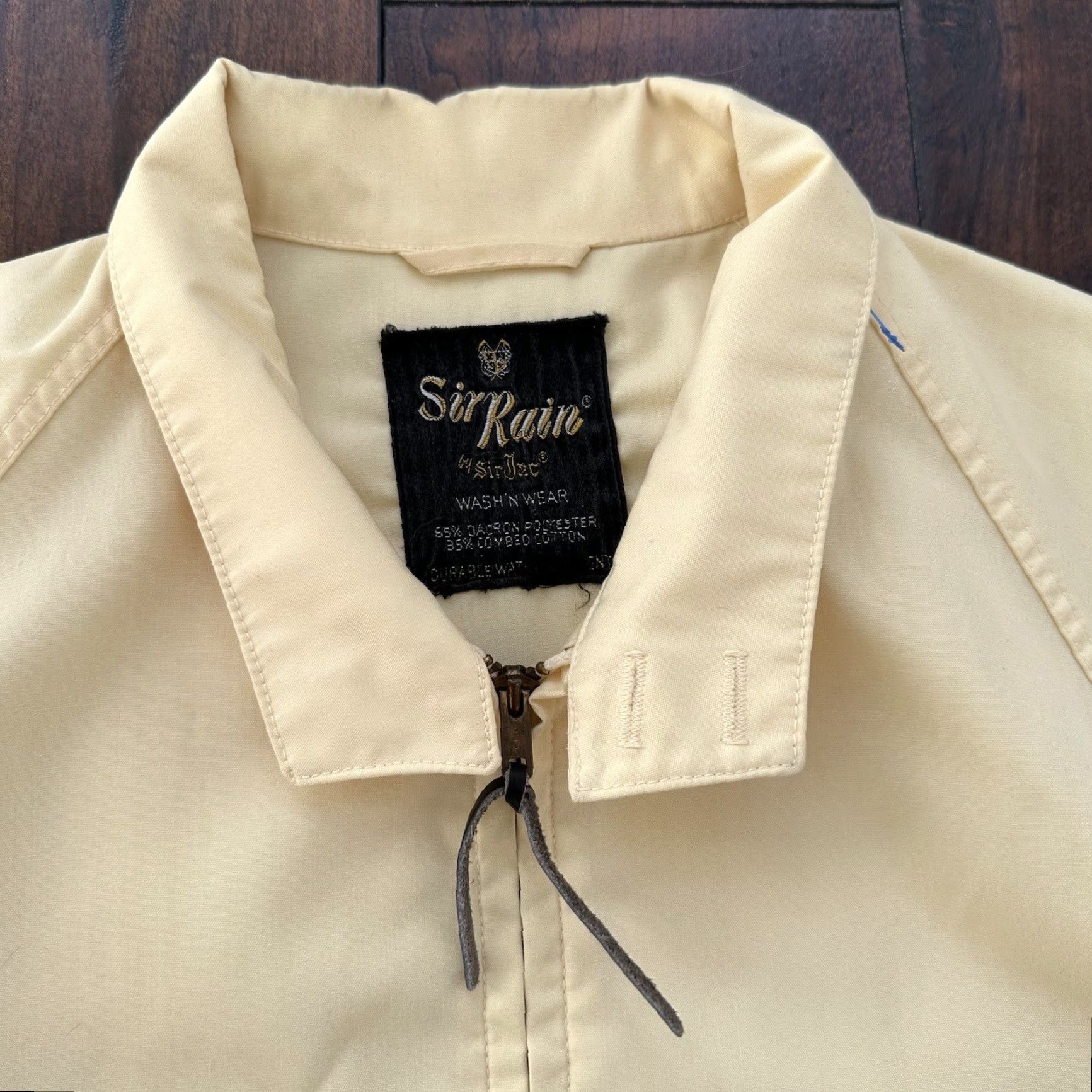 Vintage VINTAGE Men's Work Jacket Full Zip Yellow Cotton Chambray 1960s 70s Chore Workwear Large Size US L / EU 52-54 / 3 - 3 Thumbnail