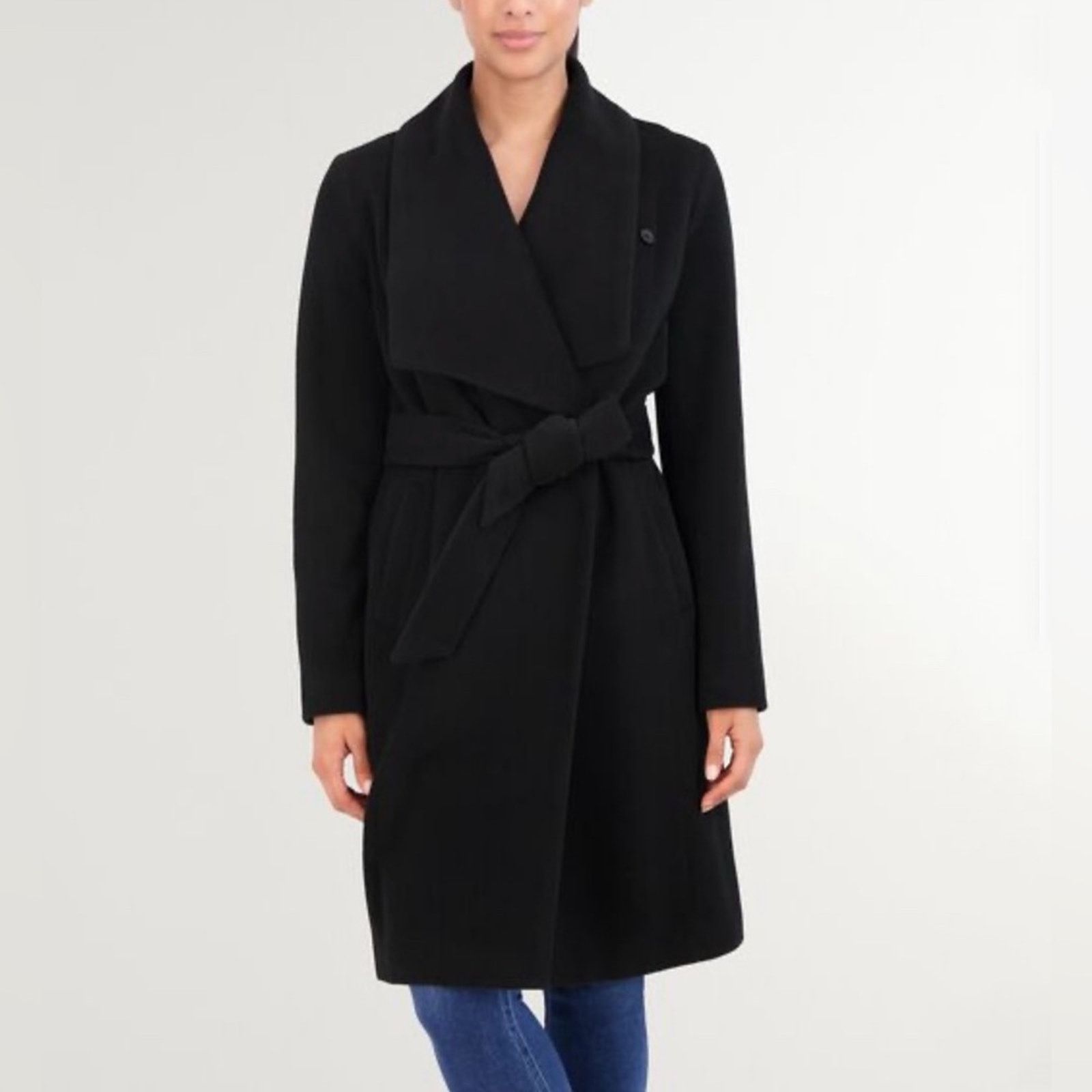 Cole Haan Cole Haan Women's Belted Wrap Coat - Size: 10 Size L / US 10 / IT 46 - 1 Thumbnail
