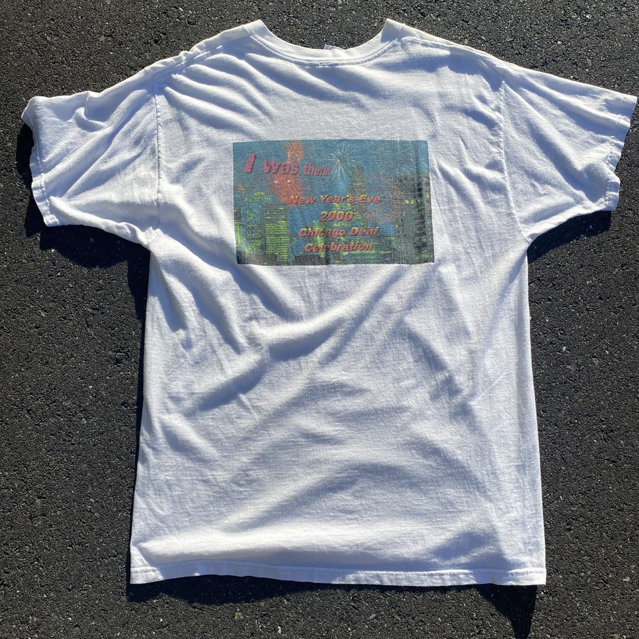 Fruit Of The Loom 00's y2k art tee back print vintage Size US XL / EU 56 / 4 - 1 Thumbnail