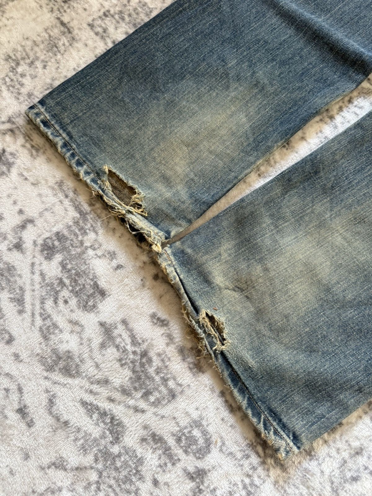 Kapital Vintage Edwin 505 Earthy Mud Wash Selvedge Loose Jeans Size US 32 / EU 48 - 18 Thumbnail