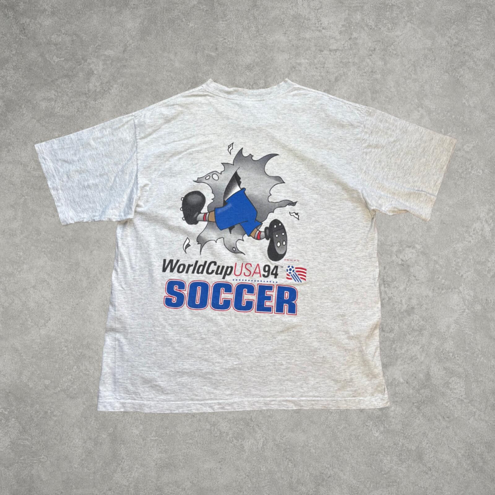 Nutmeg USA Adidas World Cup 1994 Vintage T-Shirt Nutmeg (XXL) Size US XXL / EU 58 / 5 - 2 Thumbnail