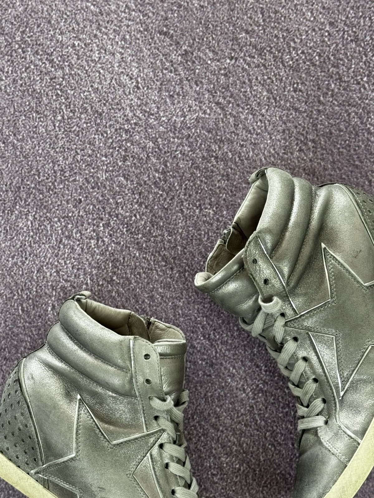 Vintage Y2K Aesthetic Glamour Star Logo High Top Sneakers Size US 6 / IT 36 - 4 Thumbnail