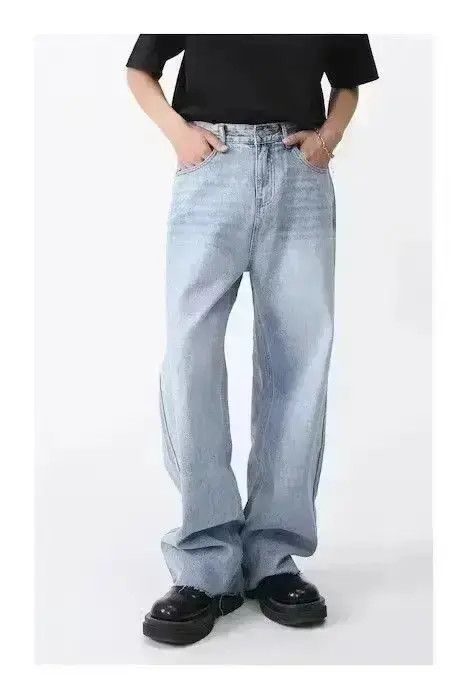 Japanese Brand Vintage Faded Blue Wide leg jeans Size US 32 / EU 48 - 1 Thumbnail
