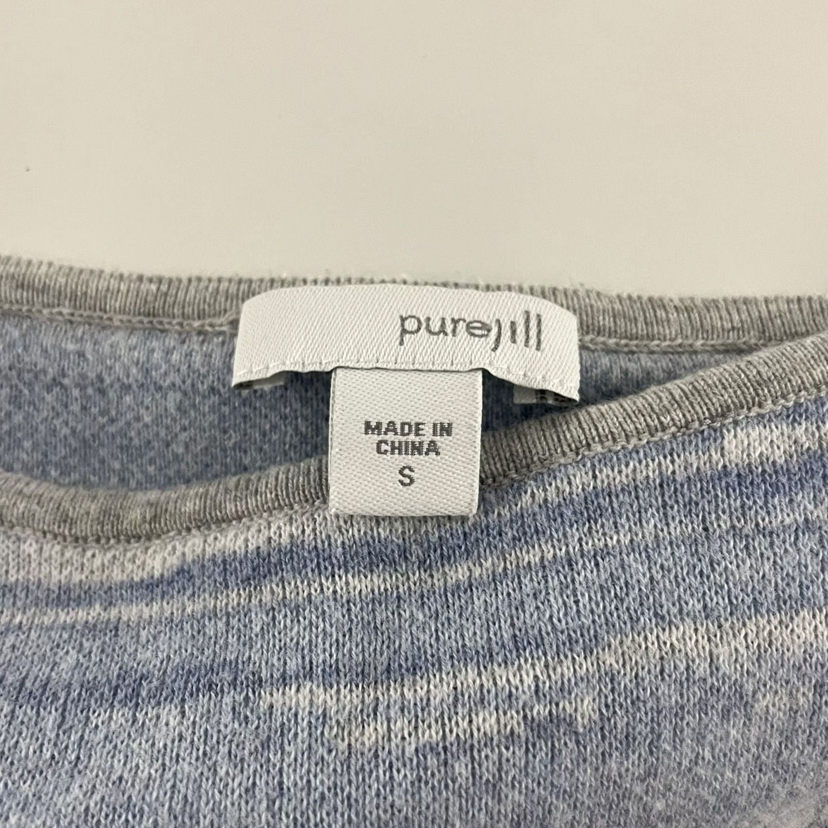 J. Jill J. Jill Pullover 100% Cotton Striped Sweater Women S Blue Shirt Pullover Jersey Knit Size S / US 4 / IT 40 - 3 Thumbnail