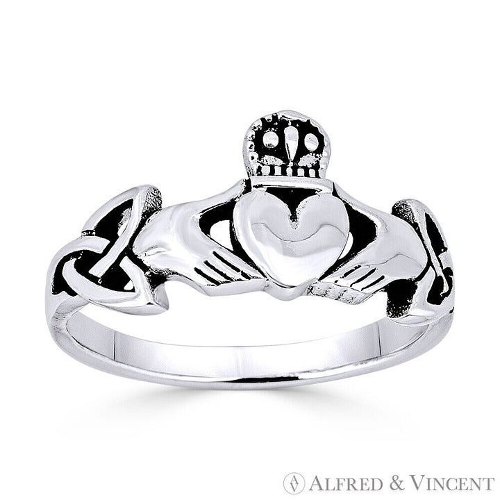 Other Irish Claddagh Heart & Triquetra Celtic Knot Charm Ring Size ONE SIZE - 1 Preview