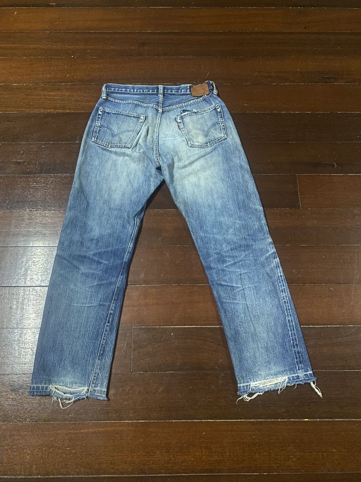 Full Count & Co. vintage full count selvedge distressed mud wash denim pants Size US 30 / EU 46 - 16 Thumbnail