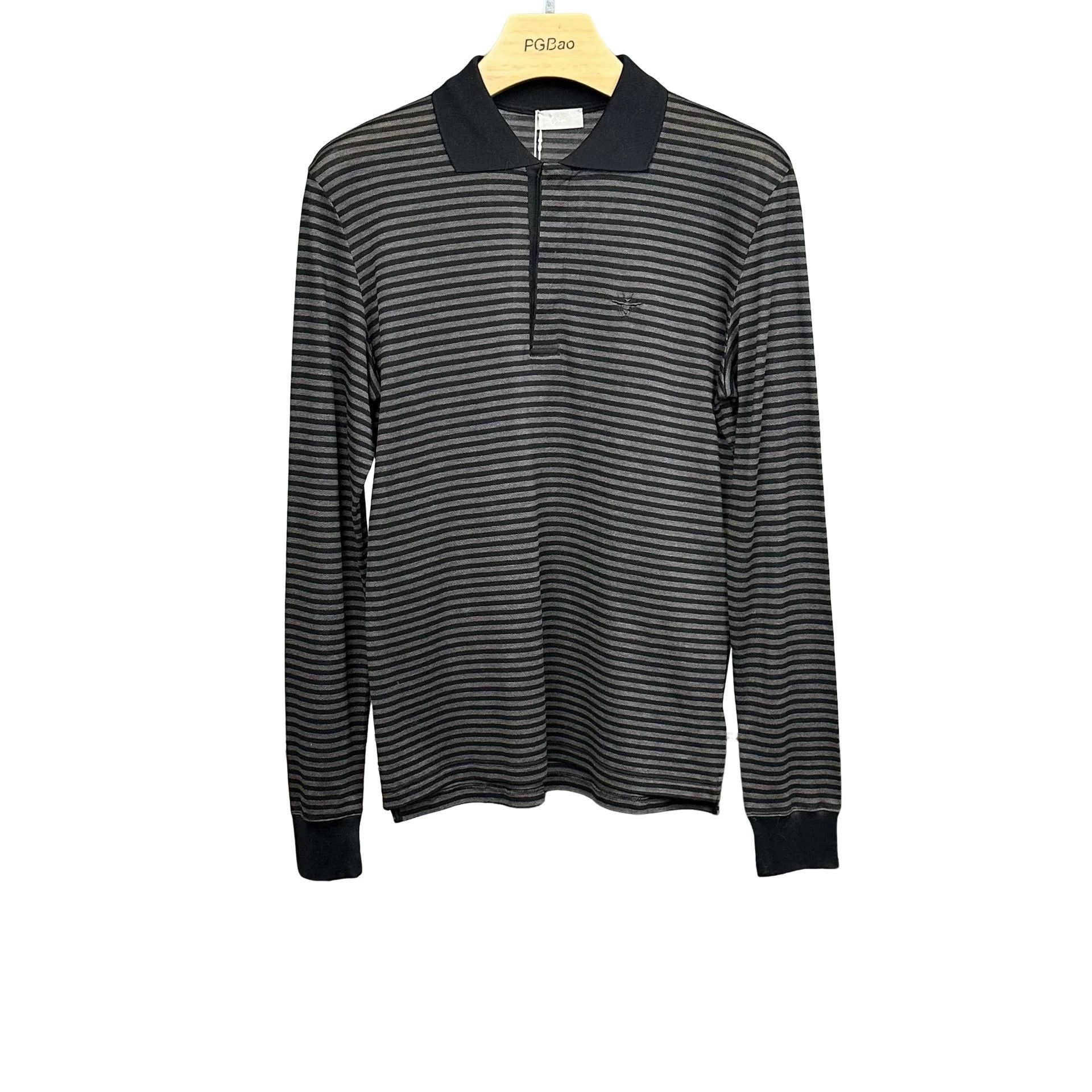 Dior Dior Striped Long Sleeve Polo Shirt 46 Size US S / EU 44-46 / 1 - 1 Thumbnail