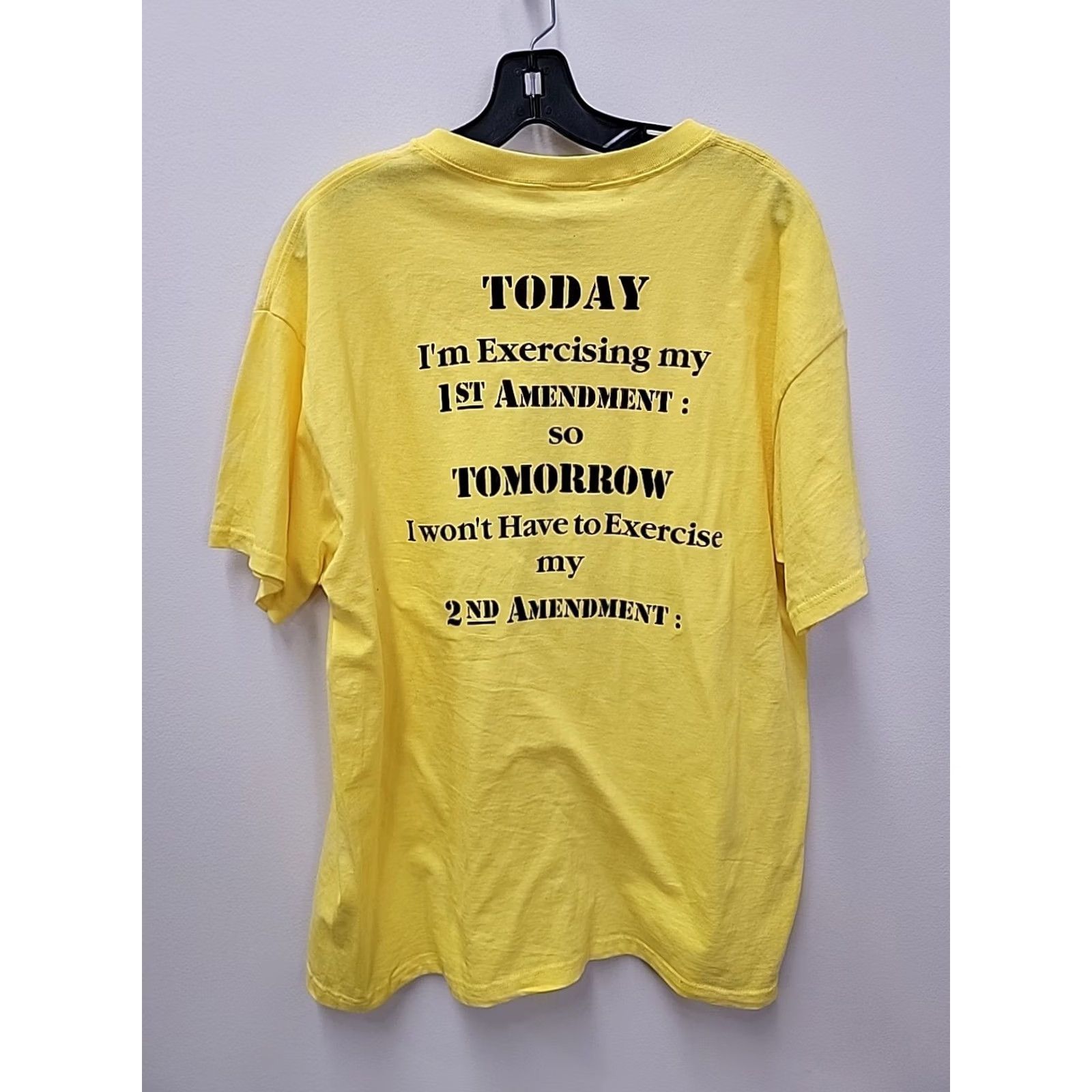 Fruit Of The Loom VINTAGE Men Shirt XL Yellow Don’t Tread On Me Rattlesnake Graphic Tee Fruit of the Loom Mens Crew Neck Short Sleeve Cotton Size US XL / EU 56 / 4 - 4 Thumbnail
