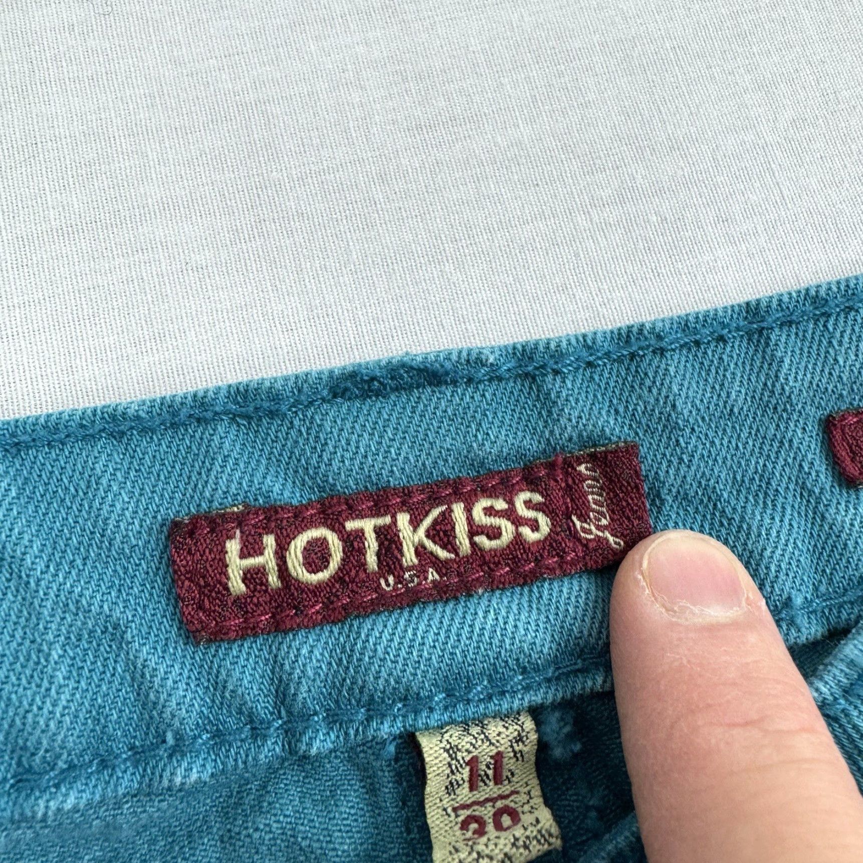 Vintage VINTAGE Y2K Hot Kiss Jeans Womens 11 Blue Flared Punk Hipster Hallie 2000s Grunge Size 32" / US 10 / IT 46 - 6 Thumbnail