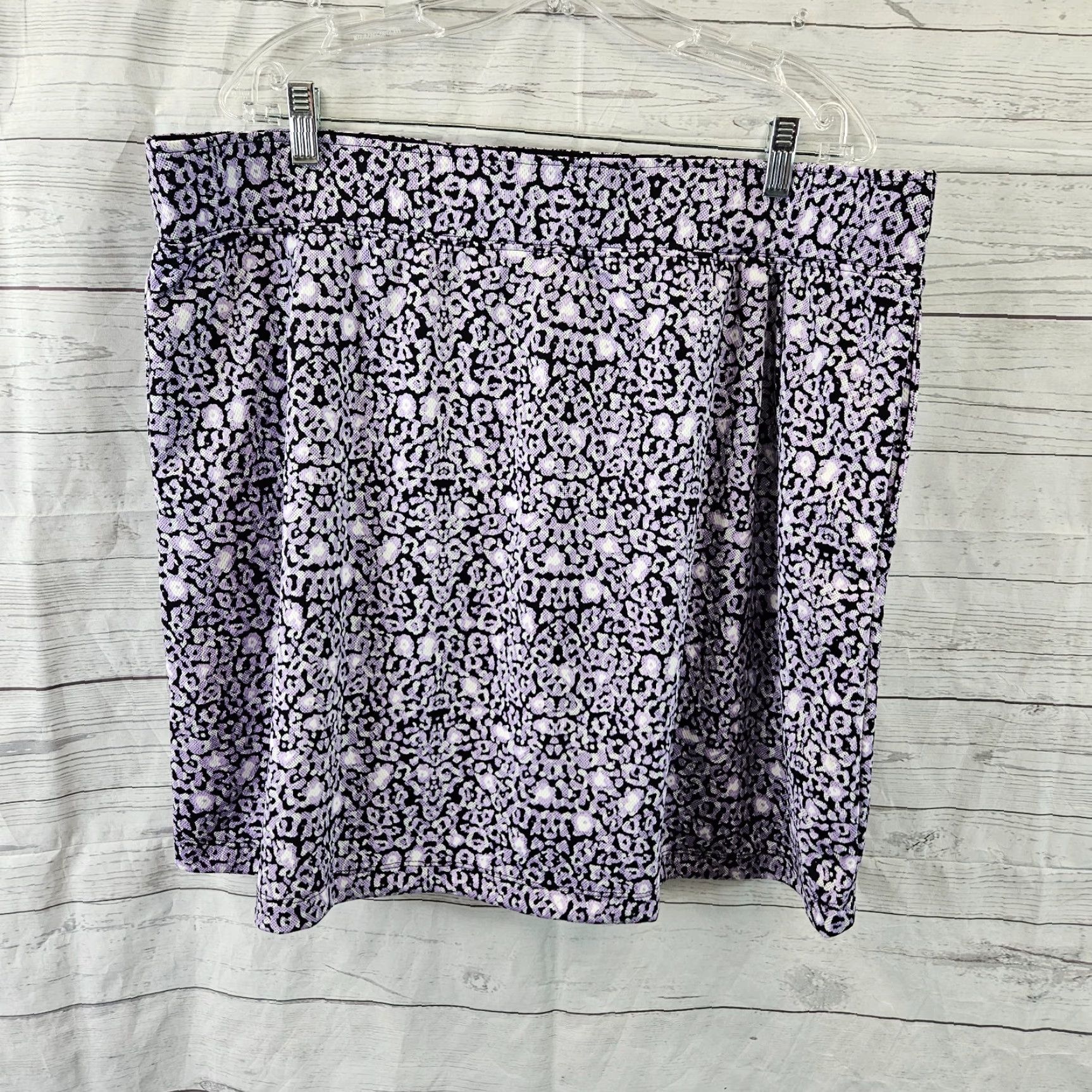 Vintage VINTAGE National Womens Skort 2X Purple White Pockets Pull On Athletic Activewear Womens Size ONE SIZE - 2 Thumbnail