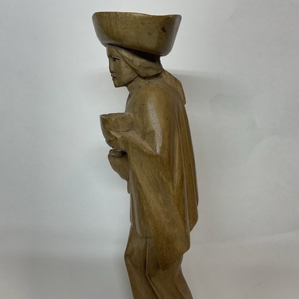 The Unbranded Brand VTG Hand Carved Wood Folk Art Man Colonial Figure 11.6" Size ONE SIZE - 15 Thumbnail