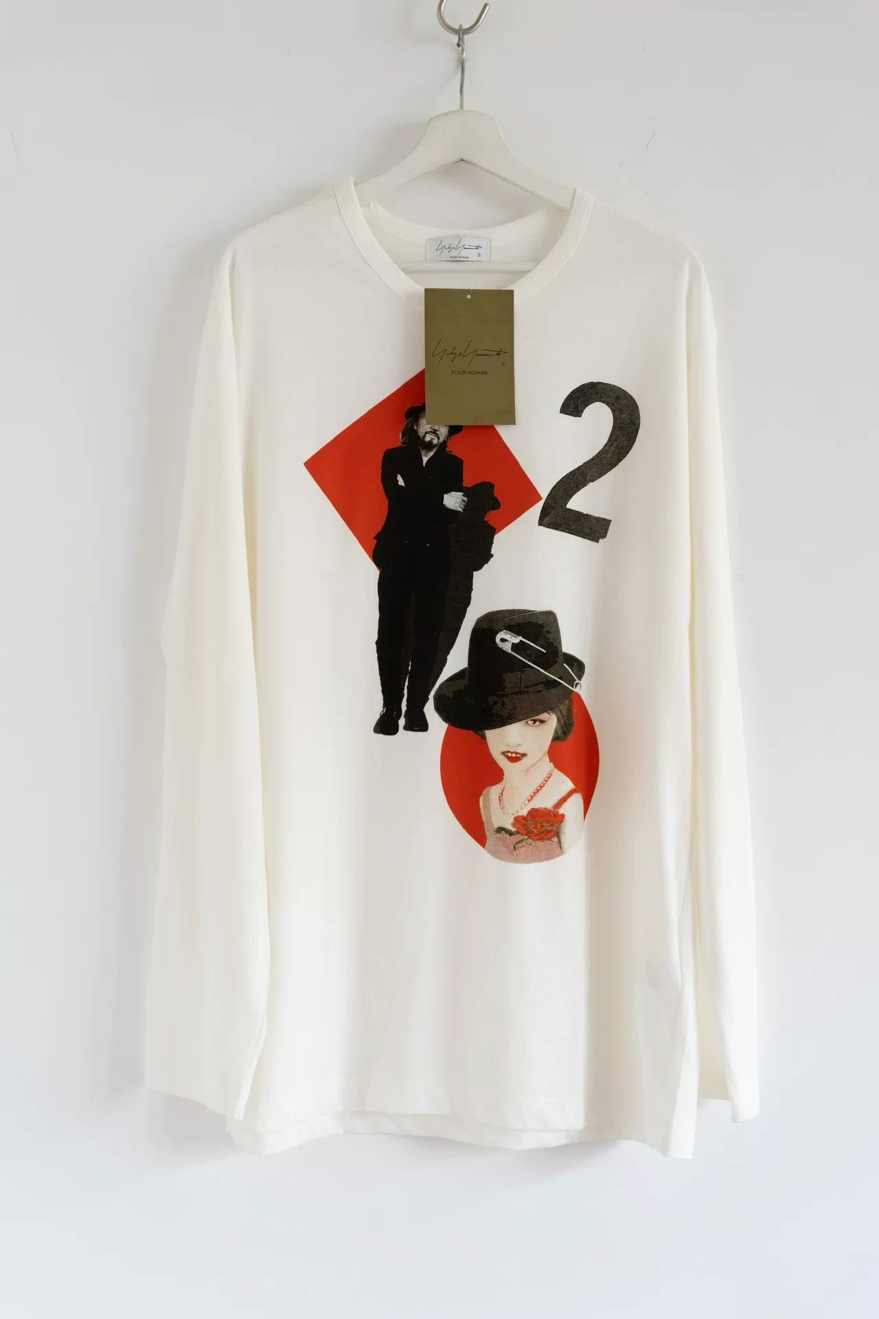 Yohji Yamamoto Yohji Yamamoto Poker Print Long Sleeve T-Shirt Size US M / EU 48-50 / 2 - 1 Thumbnail