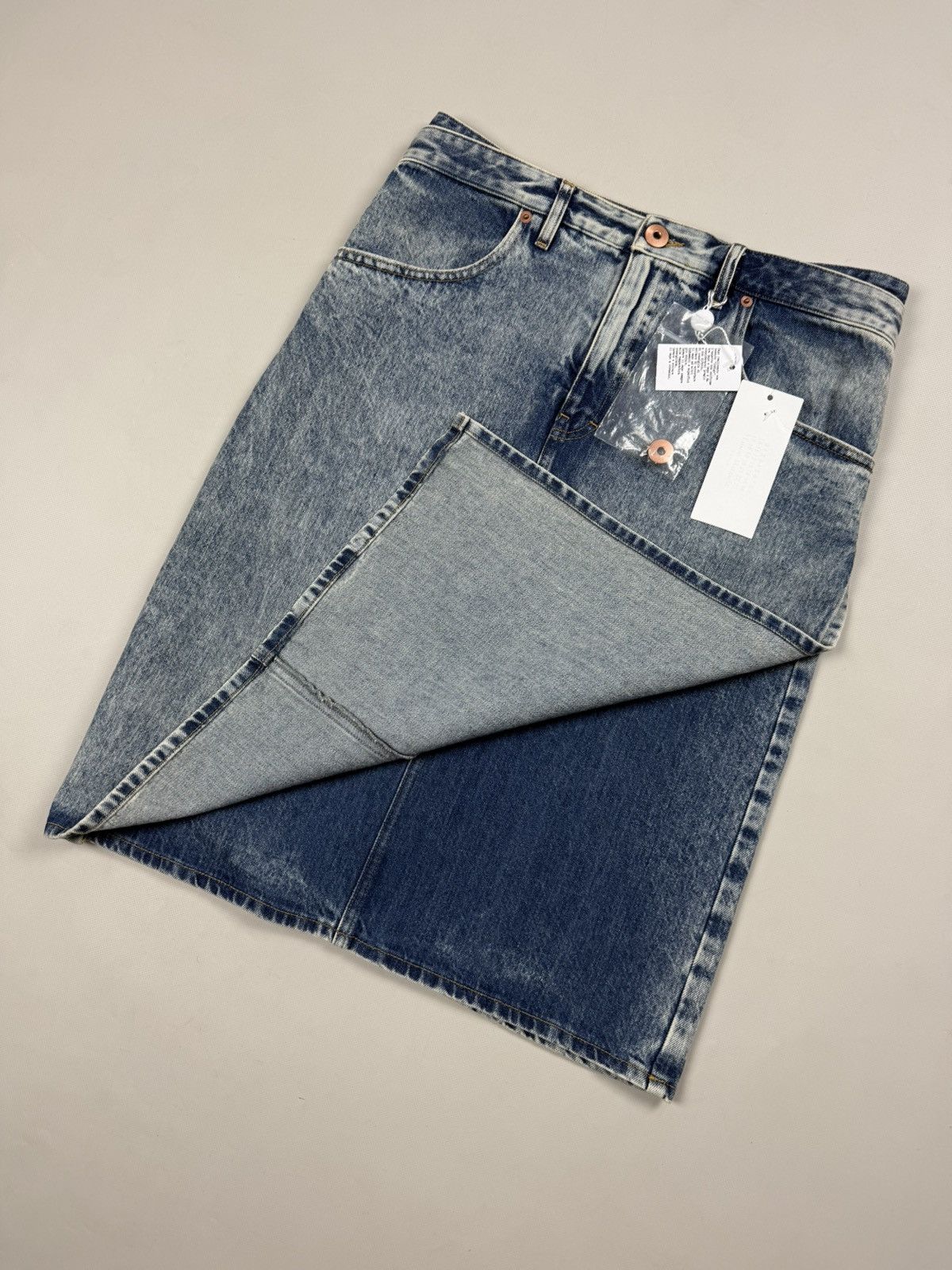 Maison Margiela BNWT! Maison Margiela Ladies Denim Pencil Wrap Midi Skirt Size 28" / US 6 / IT 42 - 10 Thumbnail