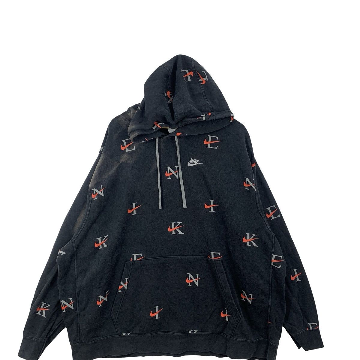 Nike NIKE SWOOSH Minimalist Embroidered Logo Full Print Hoodie Size US XXL / EU 58 / 5 - 5 Thumbnail