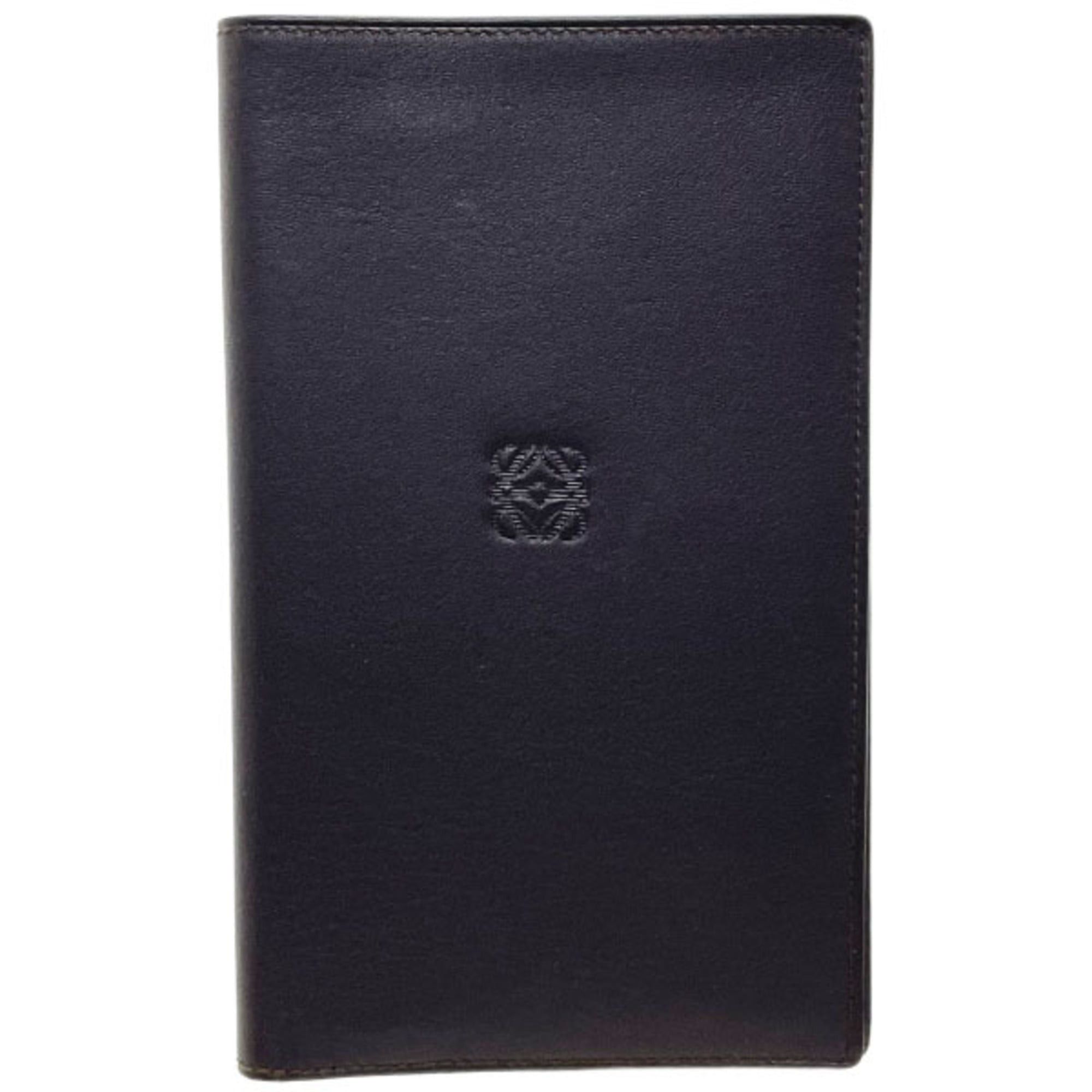 LOEWE Anagram Bifold Wallet in Dark Brown Leather (HH-16479)