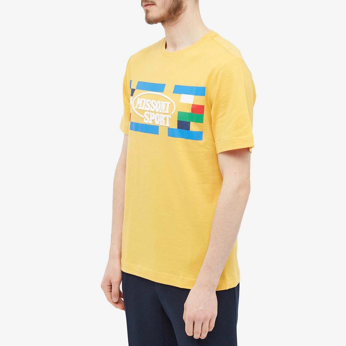 Missoni o1y0225 Logo Crewneck T-Shirt in Yellow Size US XXL / EU 58 / 5 - 3 Thumbnail