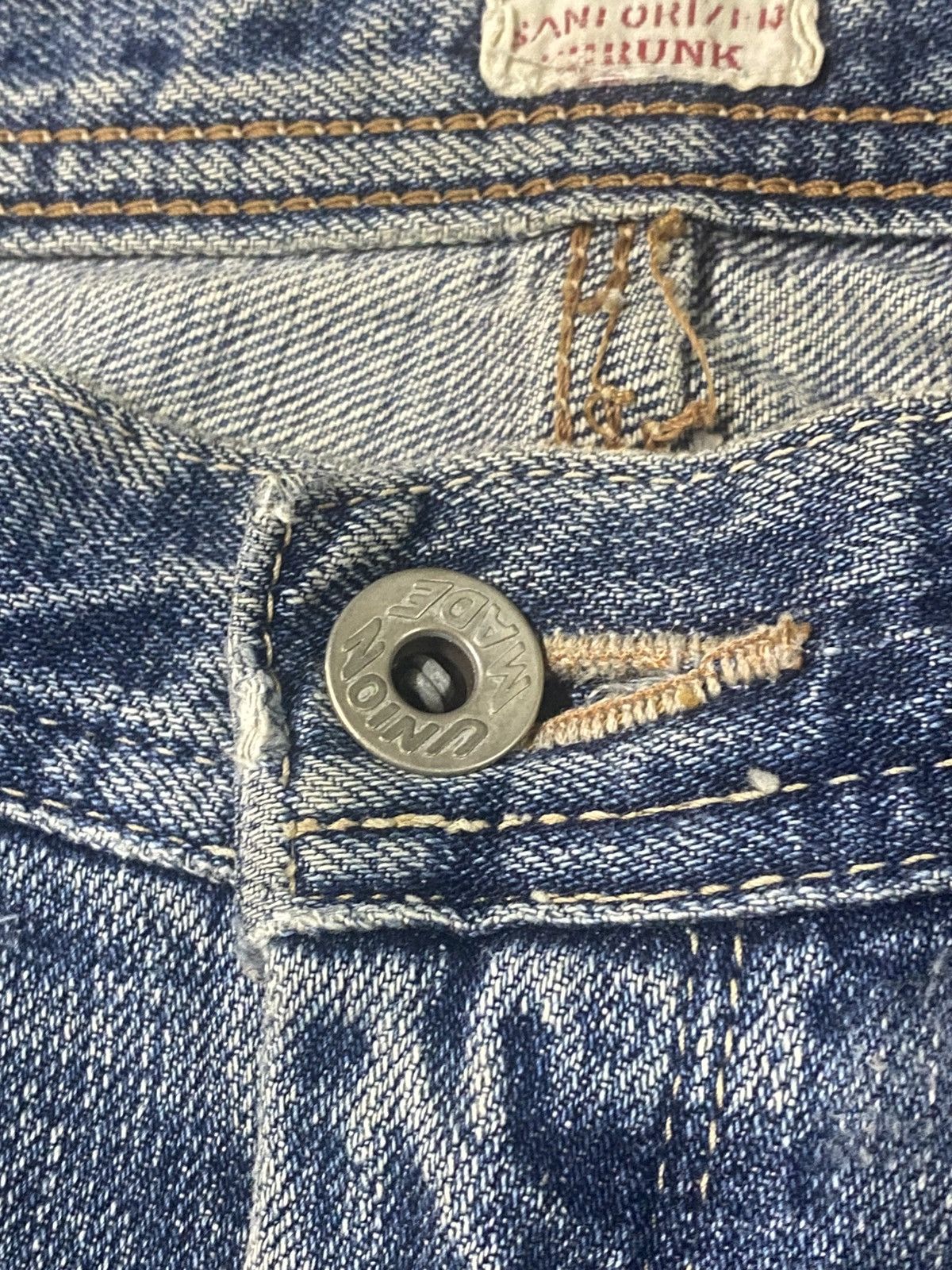 Lee Repro Vintage 50s Lee Jeans Sanforized mud wash distressed Size US 33 - 10 Thumbnail