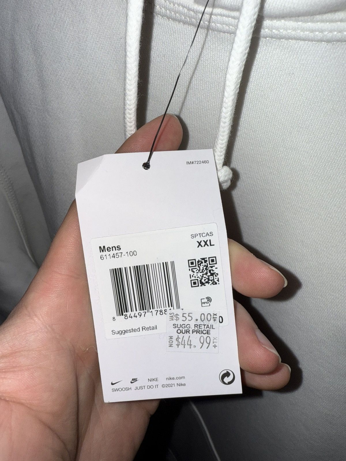 Nike White Nike hoodie Size US XXL / EU 58 / 5 - 3 Thumbnail