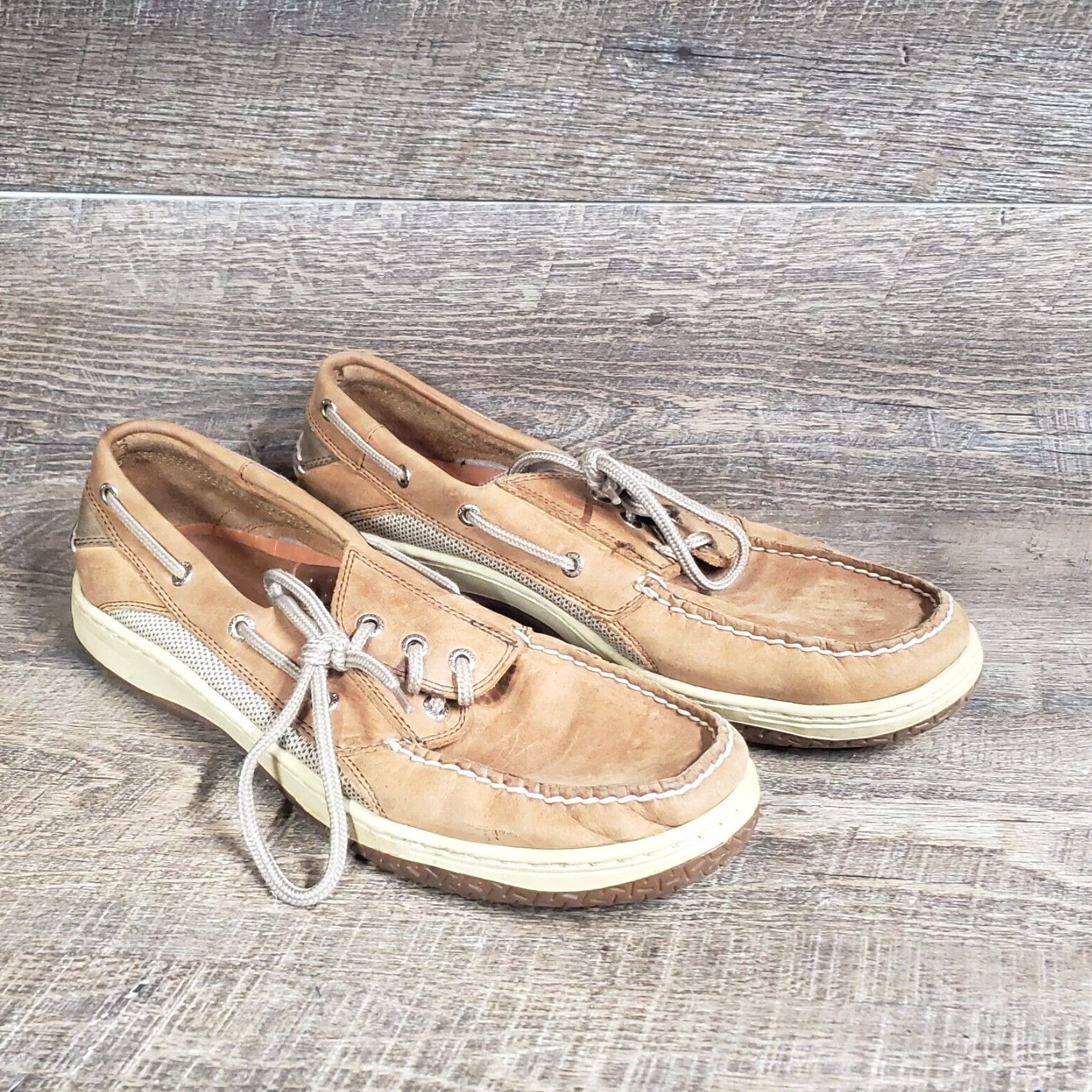 Sperry Sperry Billfish Men's Boat Shoe Dark Tan Brown Leather Leather Cushioned Rubber Size 12 Men Shoes Size US L / EU 52-54 / 3 - 2 Thumbnail