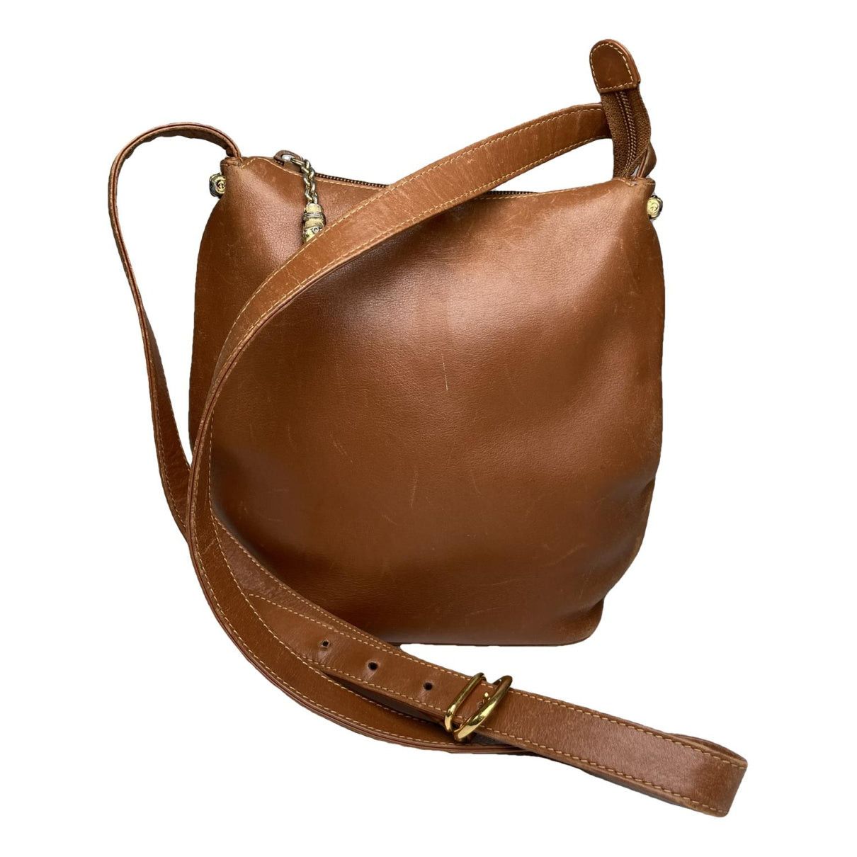 Gucci GG Marmont Bucket Brown Leather Handbag Size ONE SIZE - 1 Thumbnail