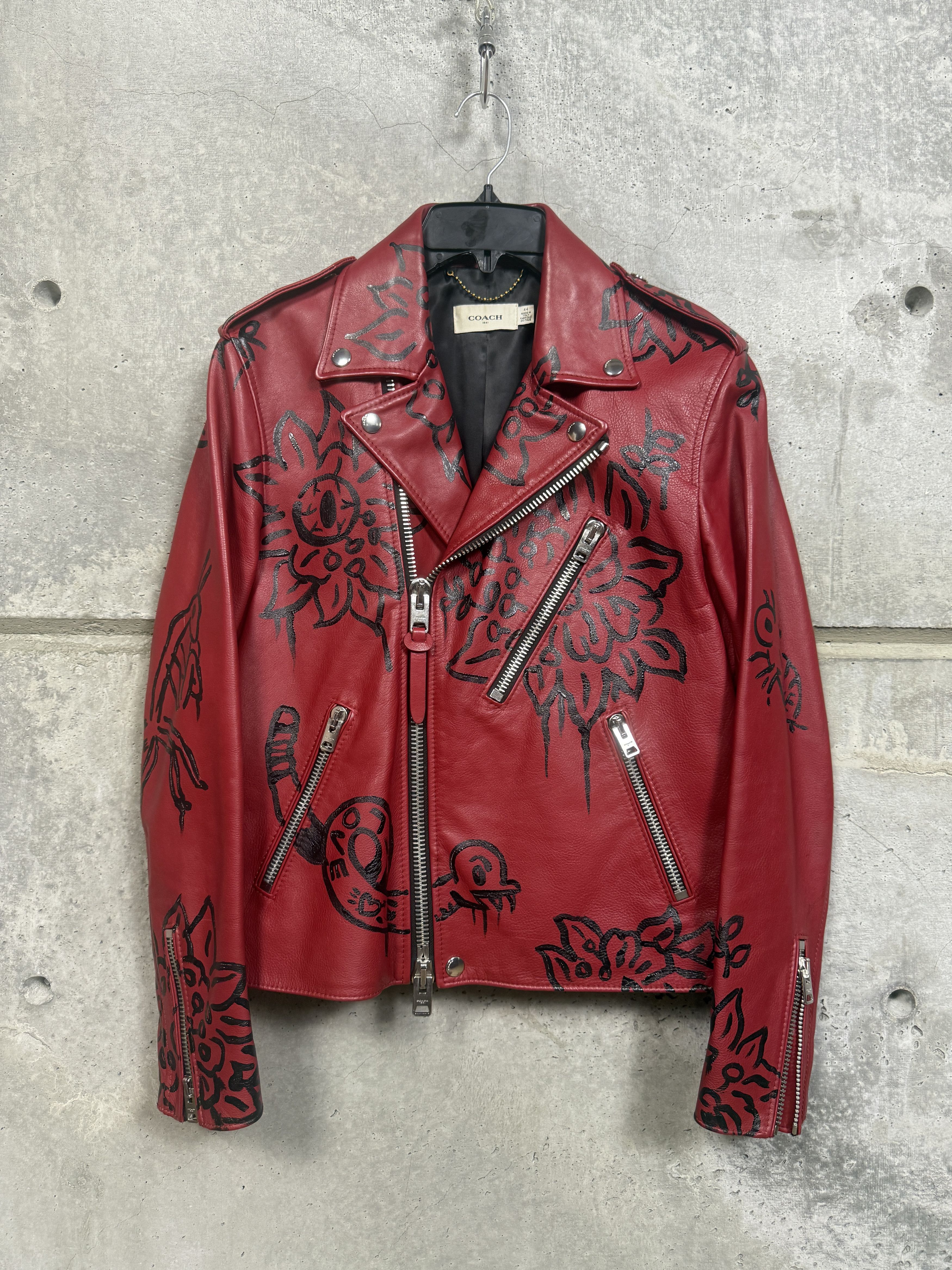 Coach Coach x GARY BASEMAN Hand Painted Wild Moto Jacket Size US S / EU 44-46 / 1 - 3 Thumbnail