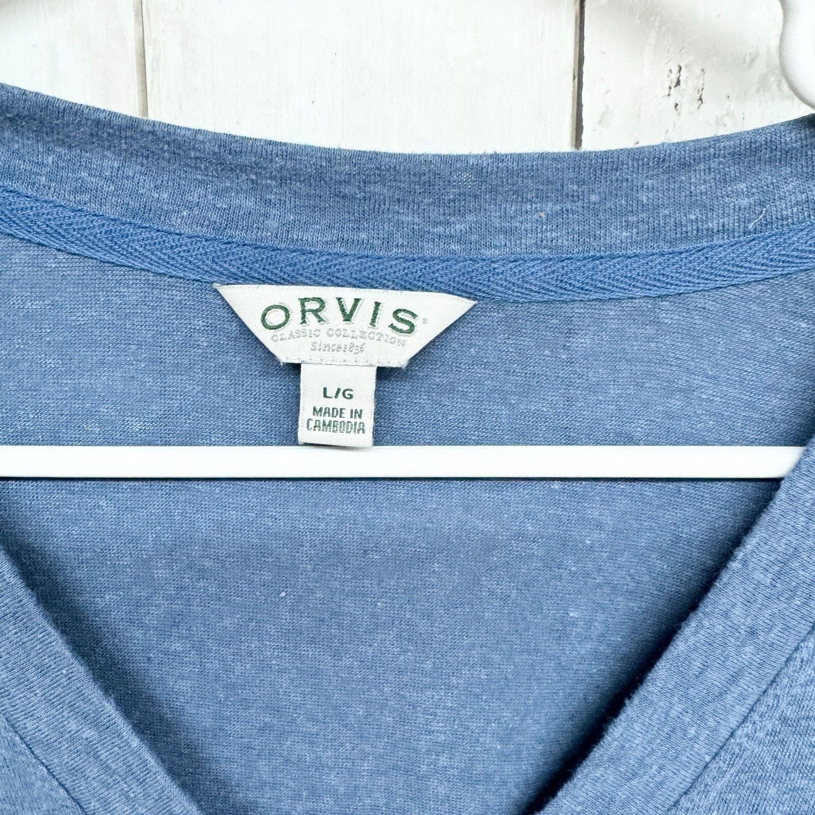 Orvis Orvis Shirt L Deep V Neck Long Sleeve Linen Blend Casual Top Size L / US 10 / IT 46 - 2 Thumbnail