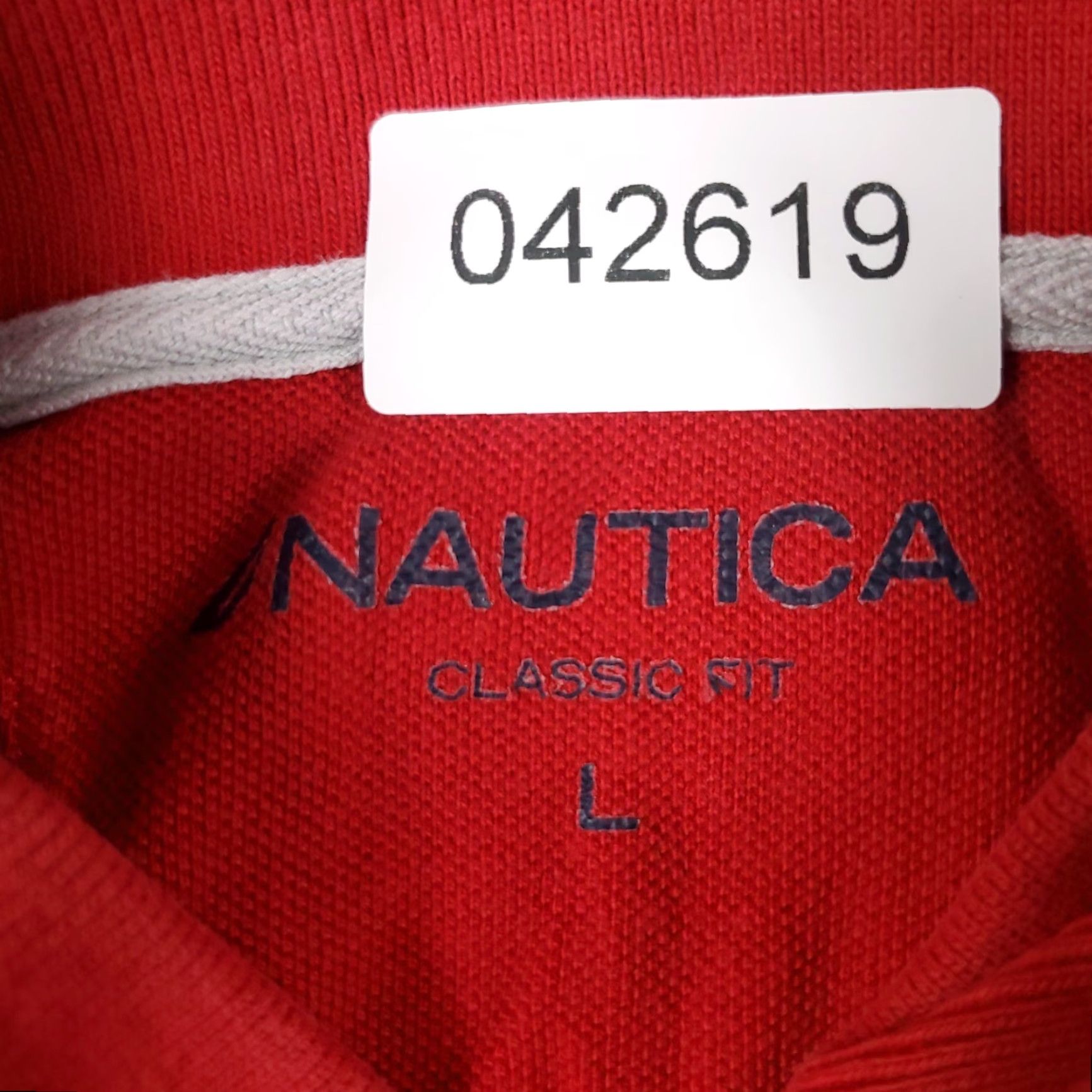 Nautica VINTAGE Nautica Polo Shirt Mens Large Red Striped Short Sleeve Casual Adult Polo Red Striped Nautica Mens L Red Size US L / EU 52-54 / 3 - 6 Thumbnail