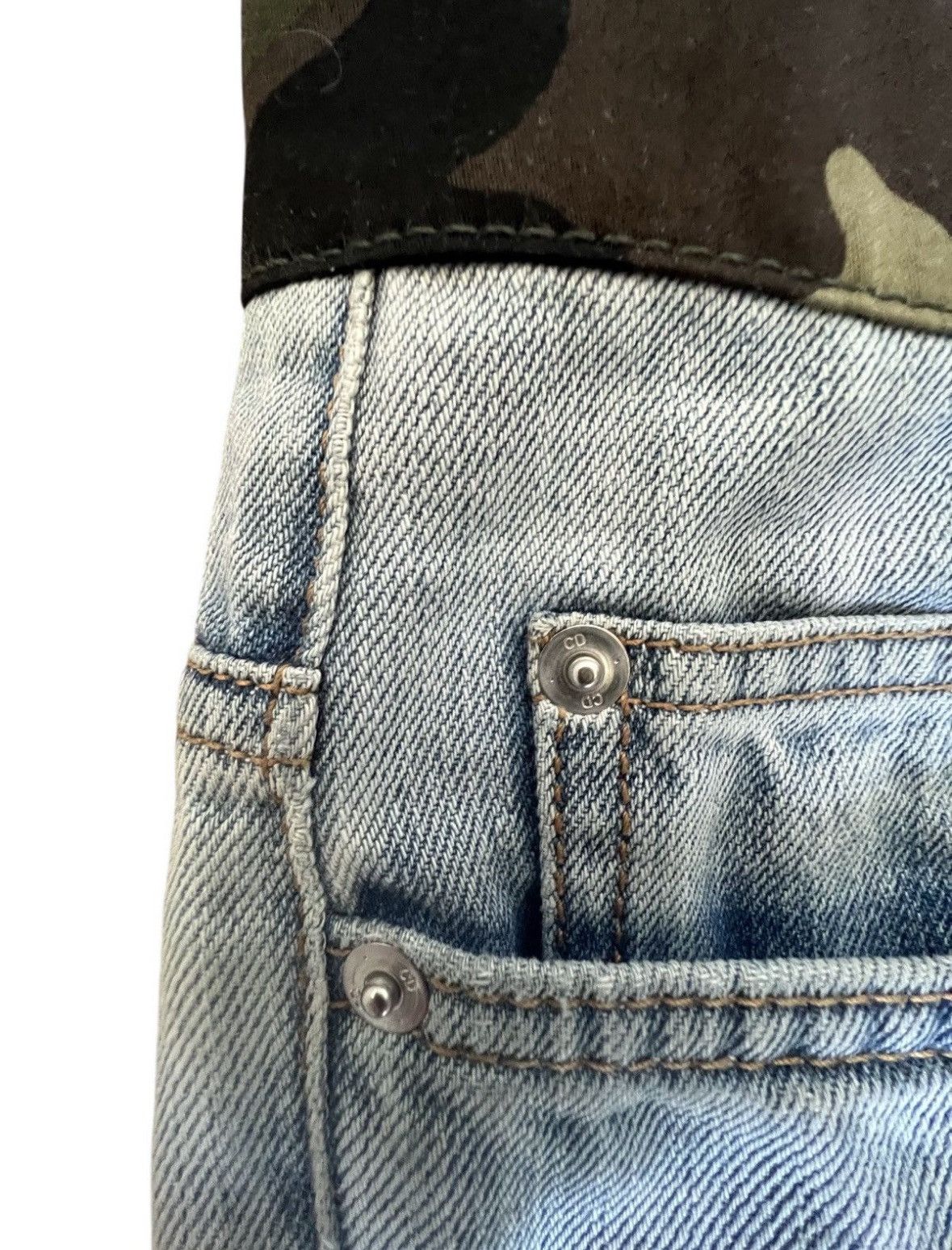 Dior × Hedi Slimane Sample Camo Waist Denim Size US 31 - 8 Thumbnail