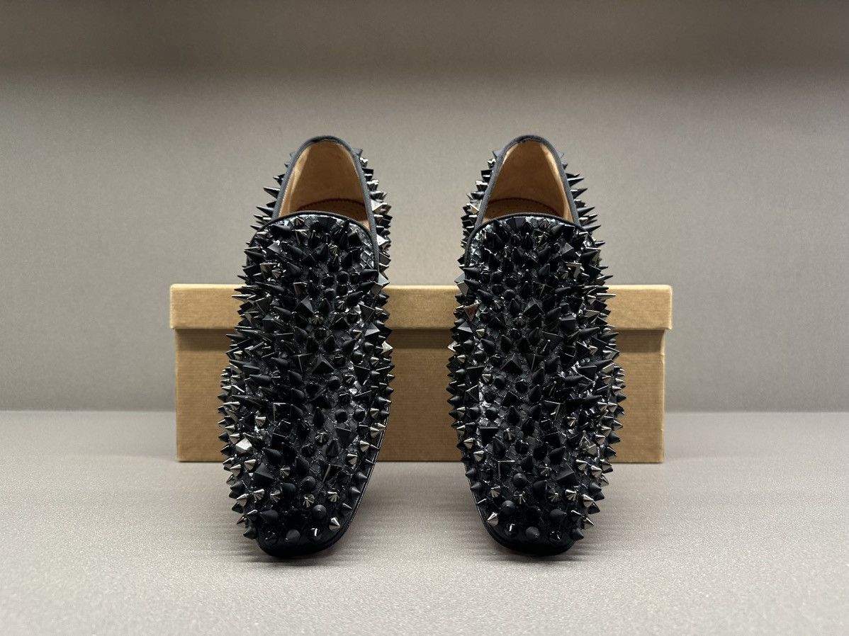 Christian Louboutin Christian Louboutin Dandy Pik Pik Flat Black / Mix Black Size US 9 / EU 42 - 4 Thumbnail
