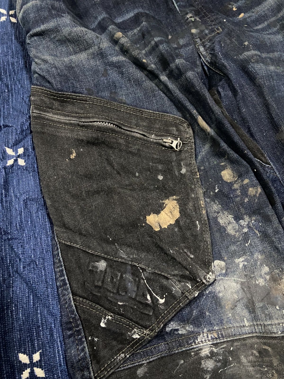 Japanese Brand Distressed Trashed Double Knee Style Paint Art Hedi Slimane Size US 30 / EU 46 - 5 Thumbnail