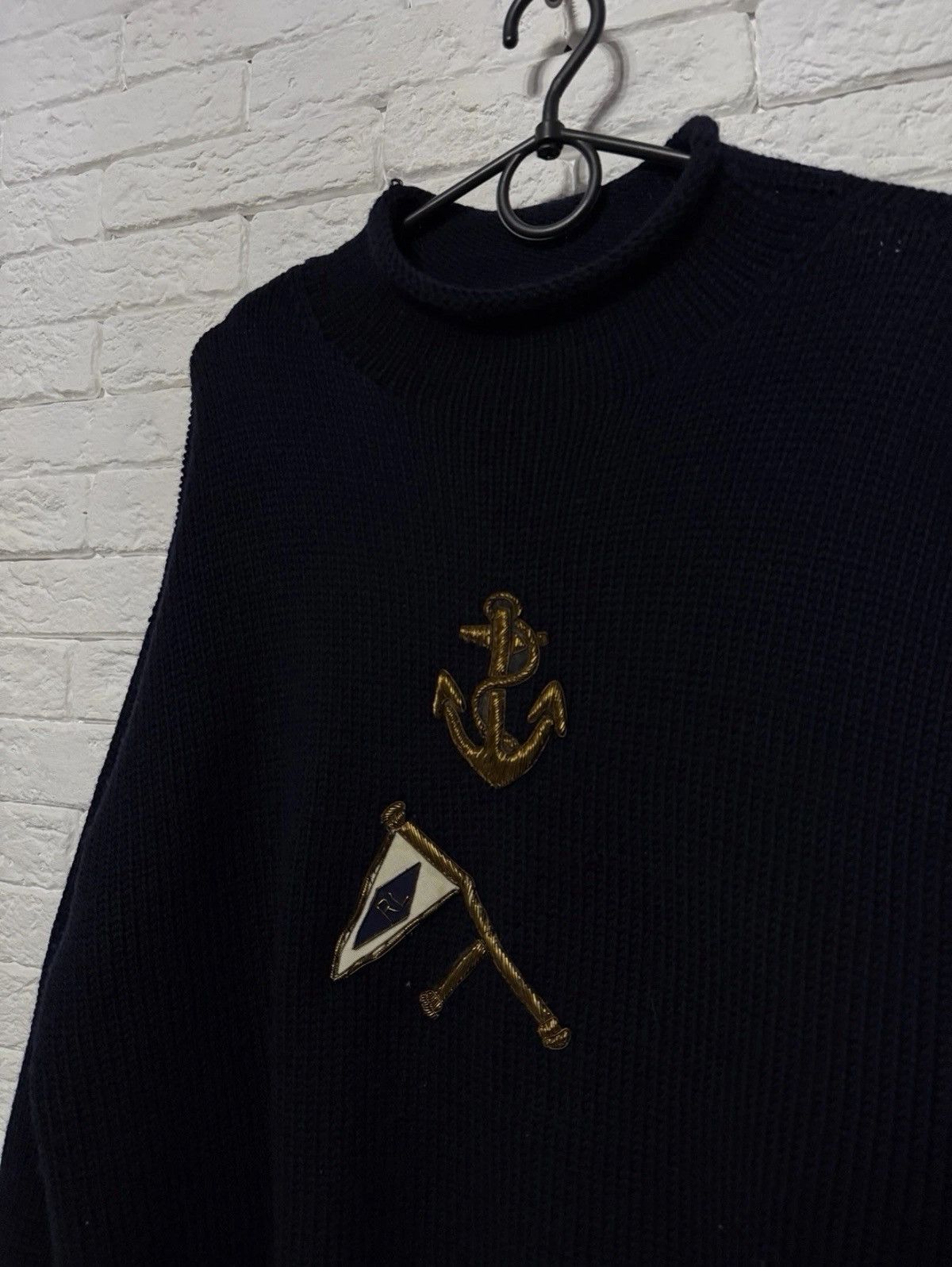 Polo Ralph Lauren Rare Polo Ralph Women Lauren Knit Sweater RL Flag Anchor Size M / US 6-8 / IT 42-44 - 2 Thumbnail