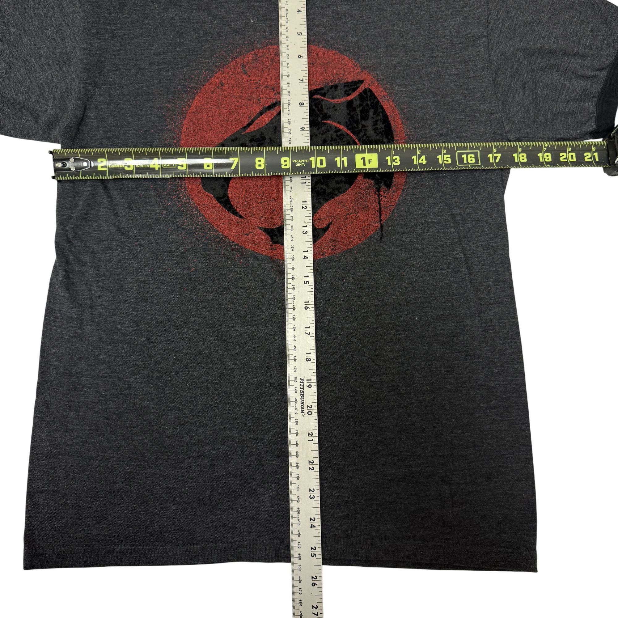 Other 90's THUNDERCATS Heather Black VELVET LoGo CAT 50/50 RINGER Size US L / EU 52-54 / 3 - 5 Thumbnail