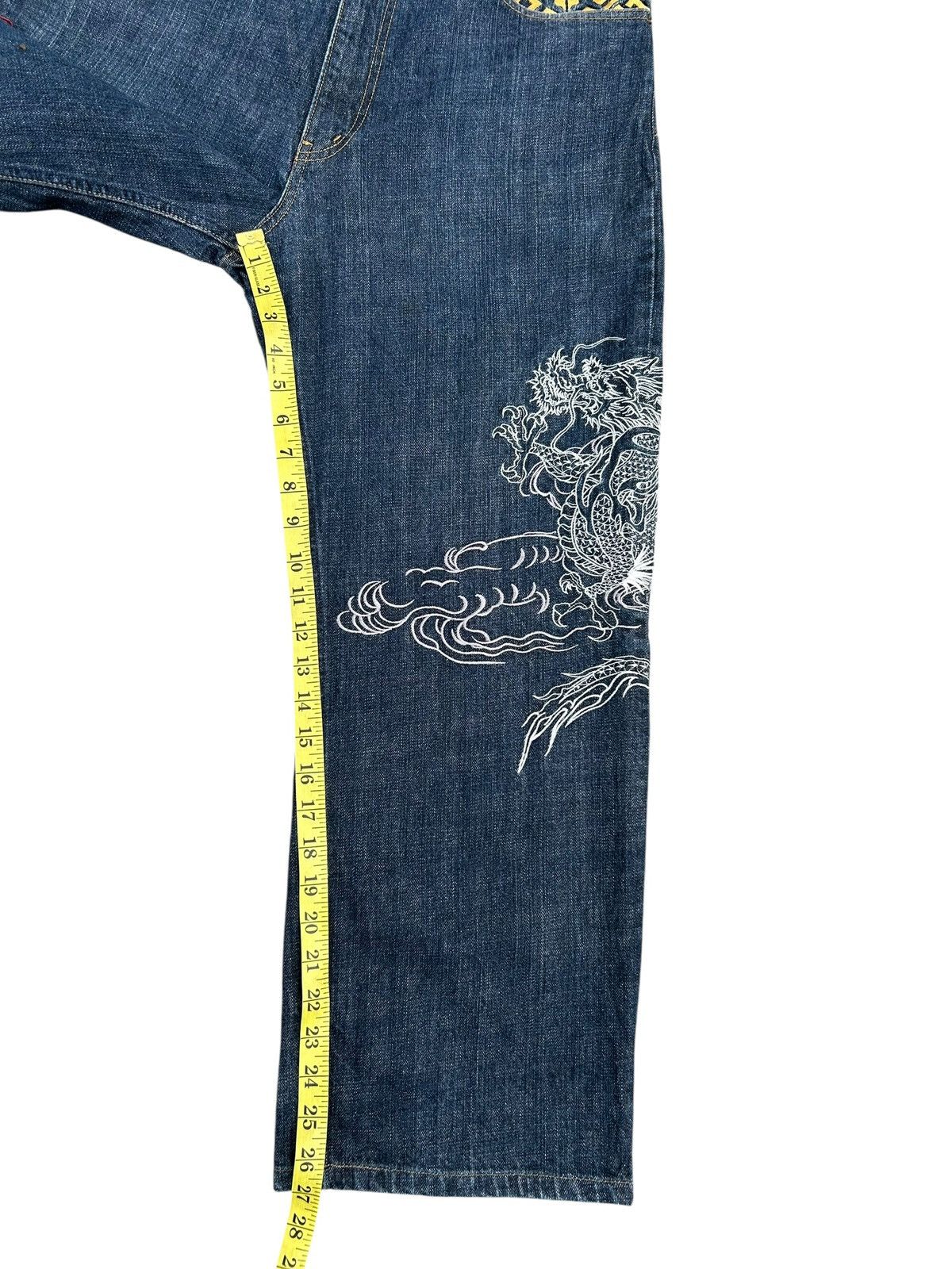 Kapital KARAKURI TAMASHII DRAGON Embroidered Japanese Vintage Denim Size US 34 / EU 50 - 20 Thumbnail