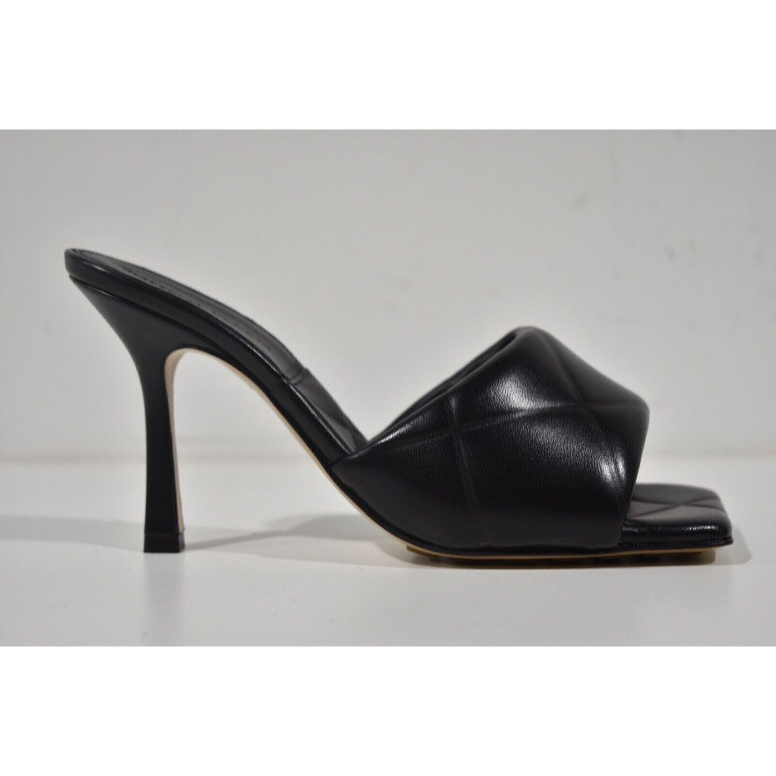 Bottega Veneta Rubber Lido Square Toe Backless Sandal Mule Heel Pump 37.5 Size US 7.5 / IT 37.5 - 2 Thumbnail