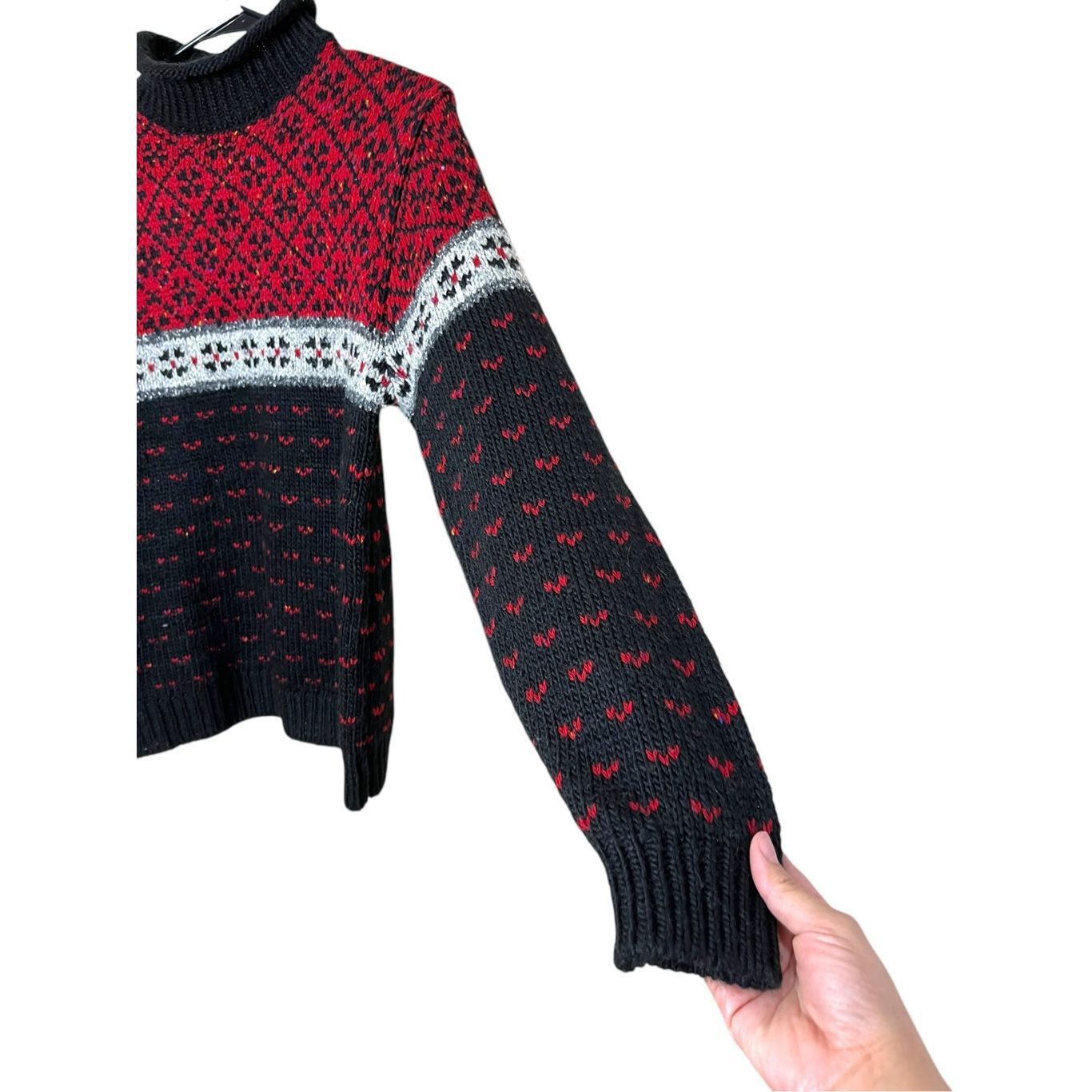 St. Johns Bay Vintage St John’s Bay Acrylic Wool Sweater Women's Red Black Size M / US 6-8 / IT 42-44 - 4 Thumbnail