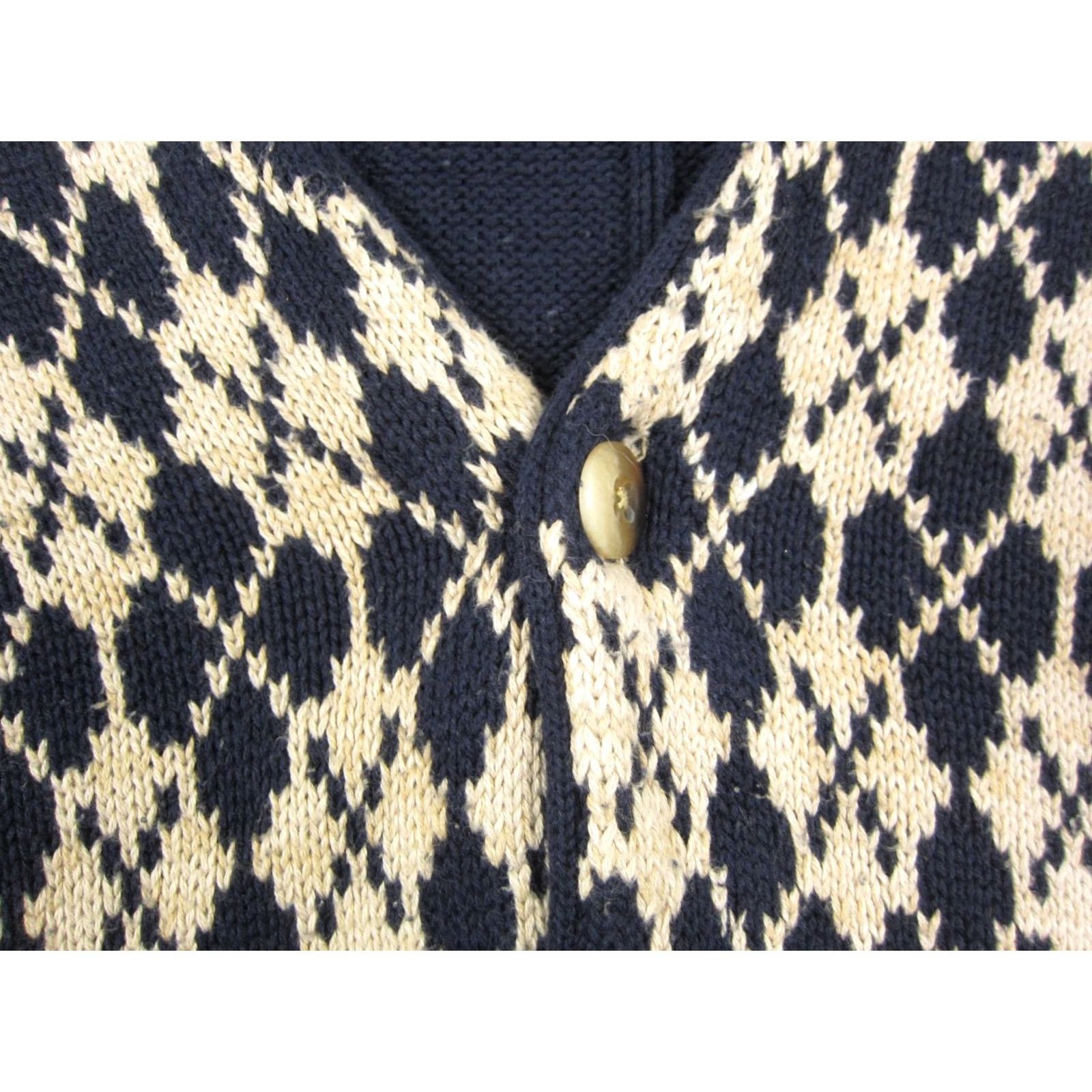 Nautica Vintage Nautica Sweater Vest Mens Extra Large Blue Argyle Knit Diamond 90s Size US XL / EU 56 / 4 - 5 Thumbnail