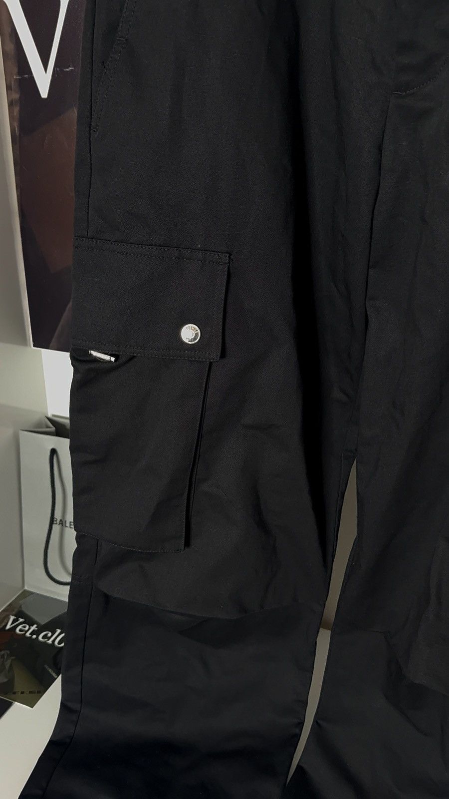 Jacquemus ✅ JACQUEMUS Black Nylon Cargo Pants Jeans 50 Size US 34 / EU 50 - 4 Thumbnail
