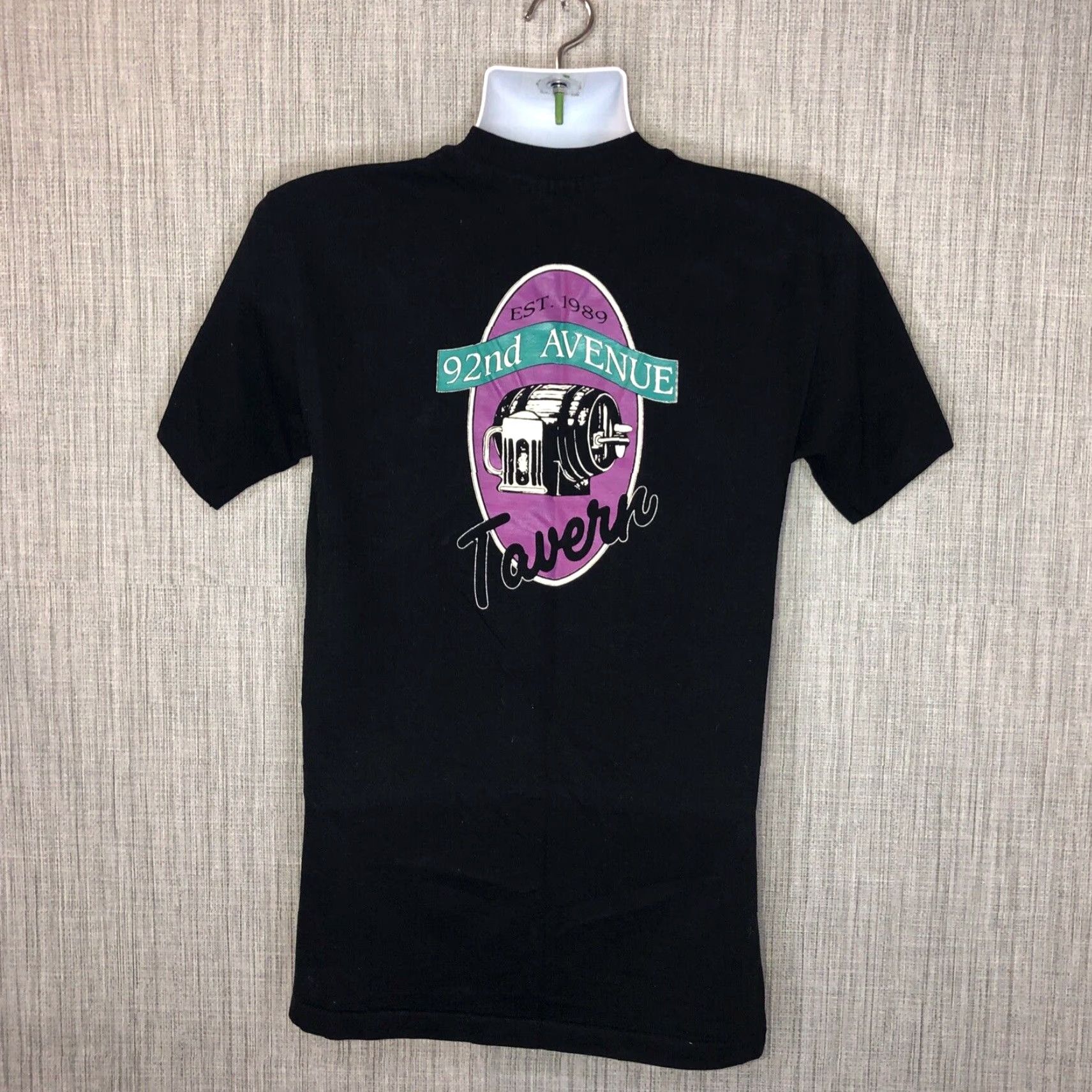 Hanes VINTAGE 92nd Avenue T-Shirt Mens M VTG Single Stitch Black Short Sleeve T Neck Hanes Mens M Size US M / EU 48-50 / 2 - 3 Thumbnail