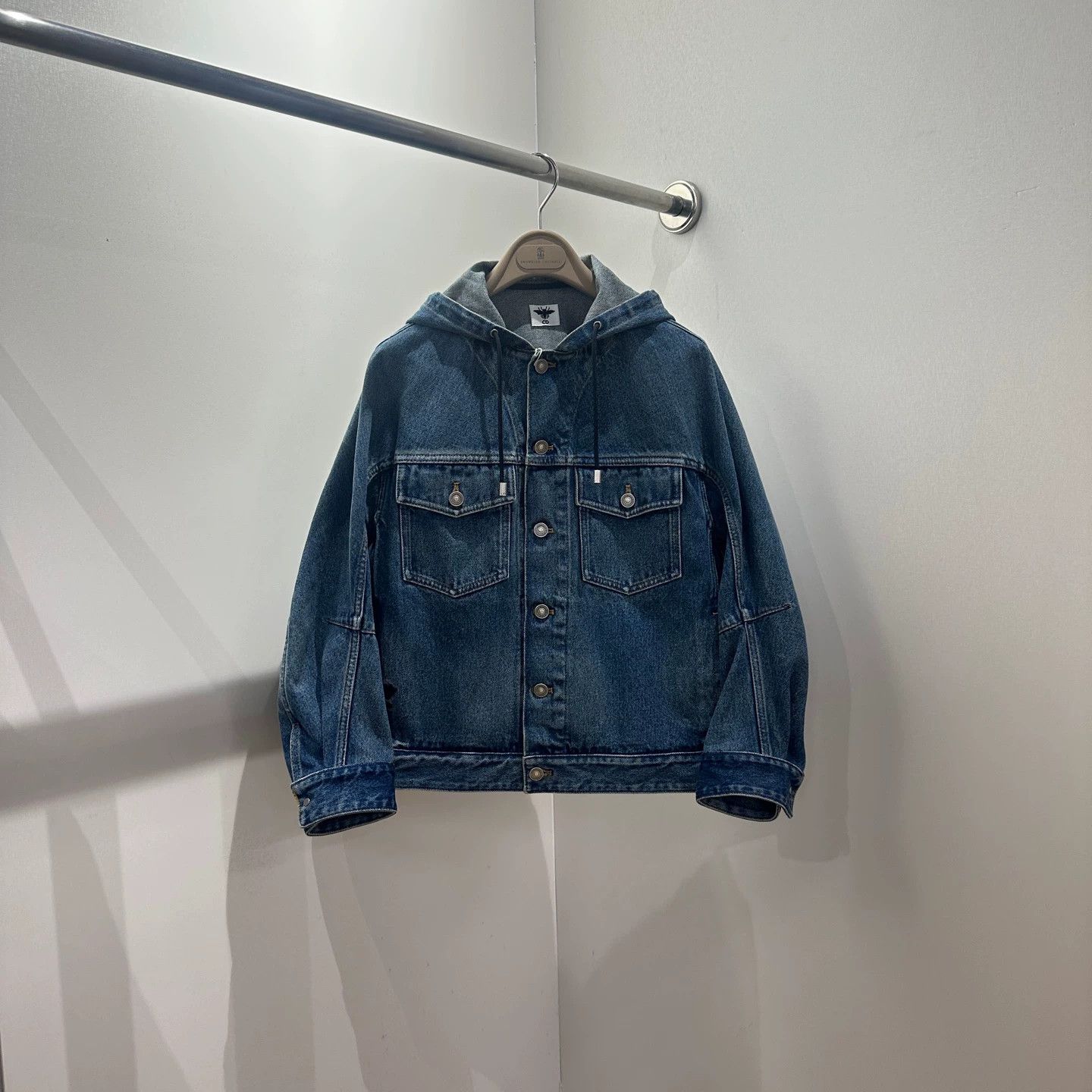 Christian Dior Monsieur Dior may870 denim hooded long sleeve casual jacket 34 Size XS / US 0-2 / IT 36-38 - 1 Thumbnail