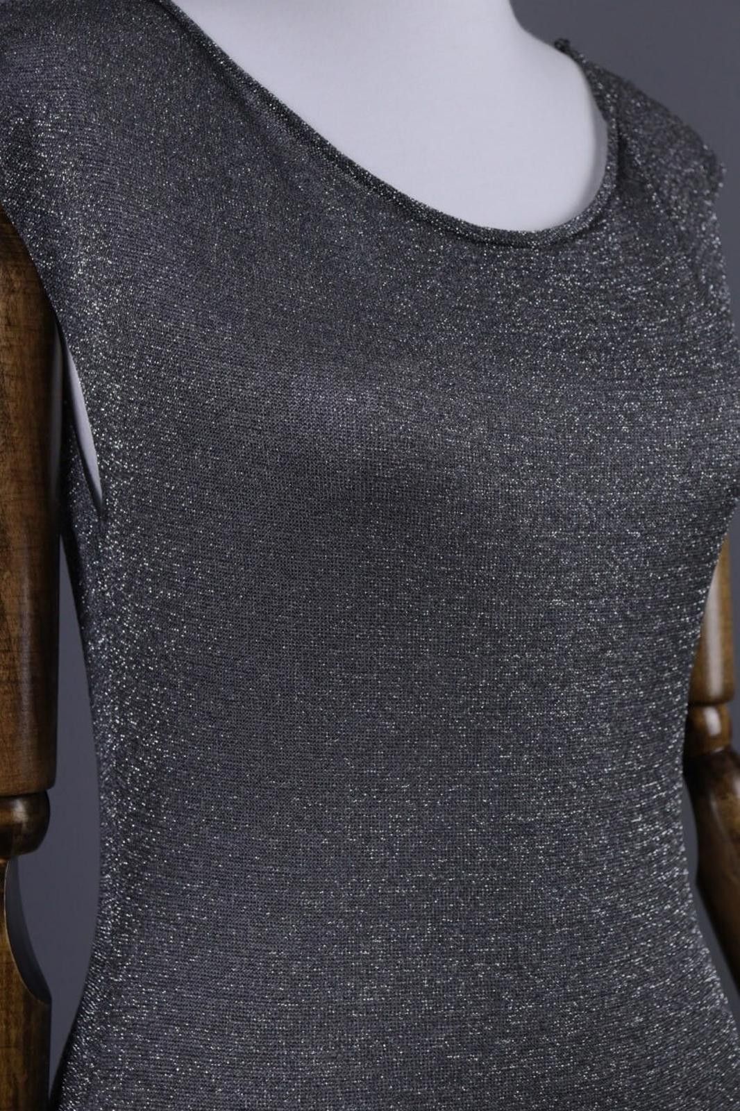 Designer Sarah Pacini Gray Bodycon Evening Dress Size One Size Size ONE SIZE - 8 Thumbnail