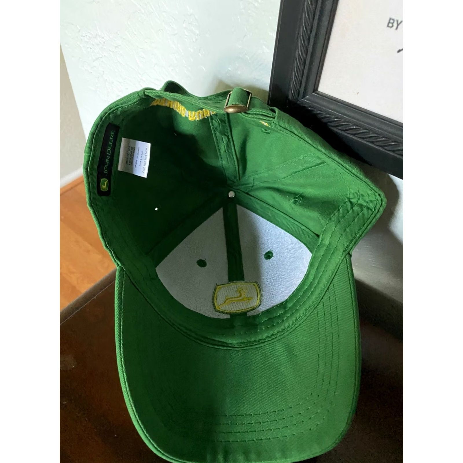 John Deere John Deere Hat Mens Adjustable Strapback Owners Edition Nothing Runs Like A Deer Green Cotton Baseball Cap Mens Adjustable) Size ONE SIZE - 4 Thumbnail