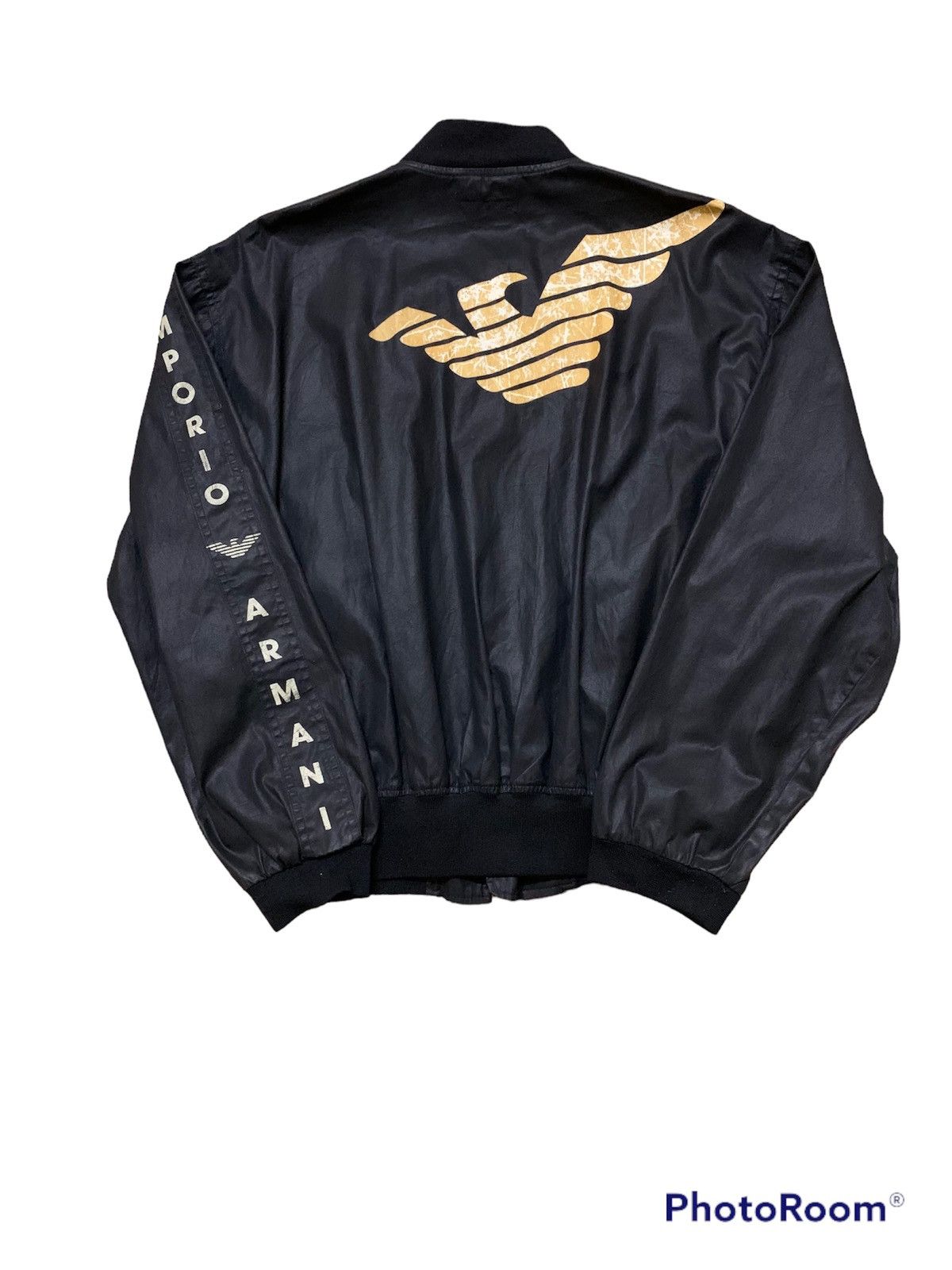 Emporio Armani *RARE*Bomber jacket Overlprint Satin Size US M / EU 48-50 / 2 - 1 Thumbnail