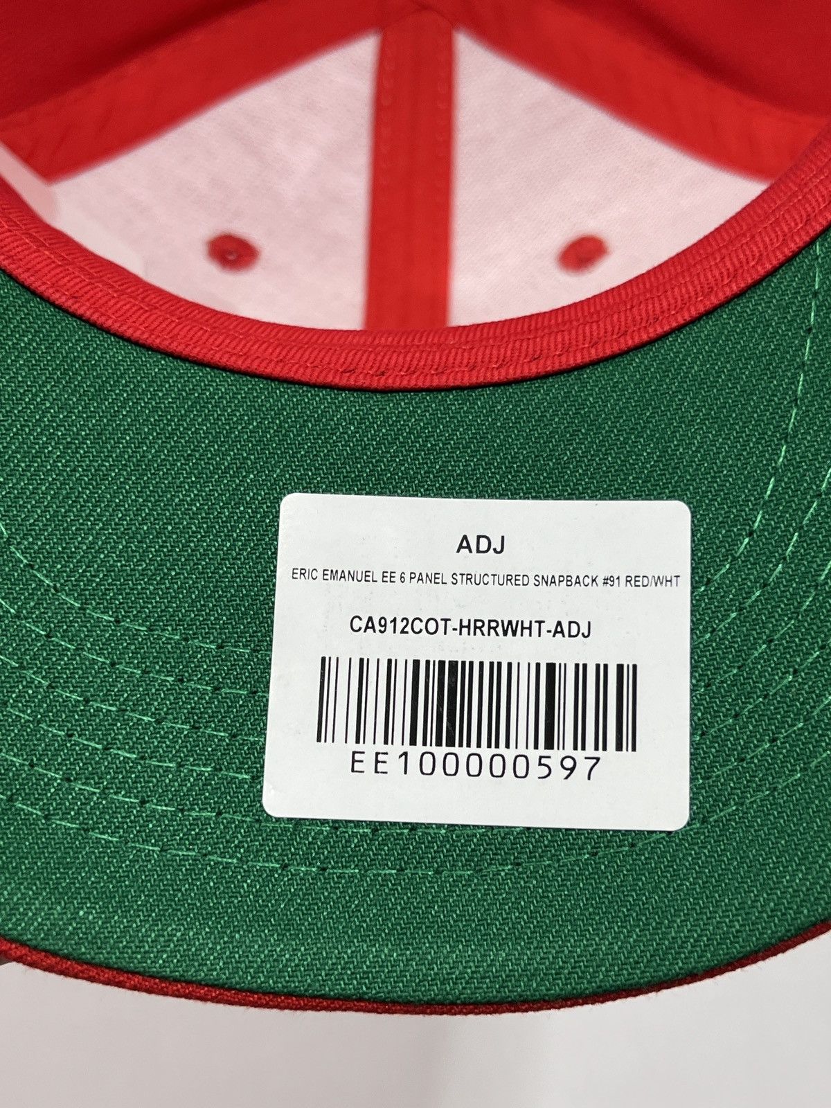 Eric Emanuel Eric Emanuel #91 Red Cap Size ONE SIZE - 2 Thumbnail
