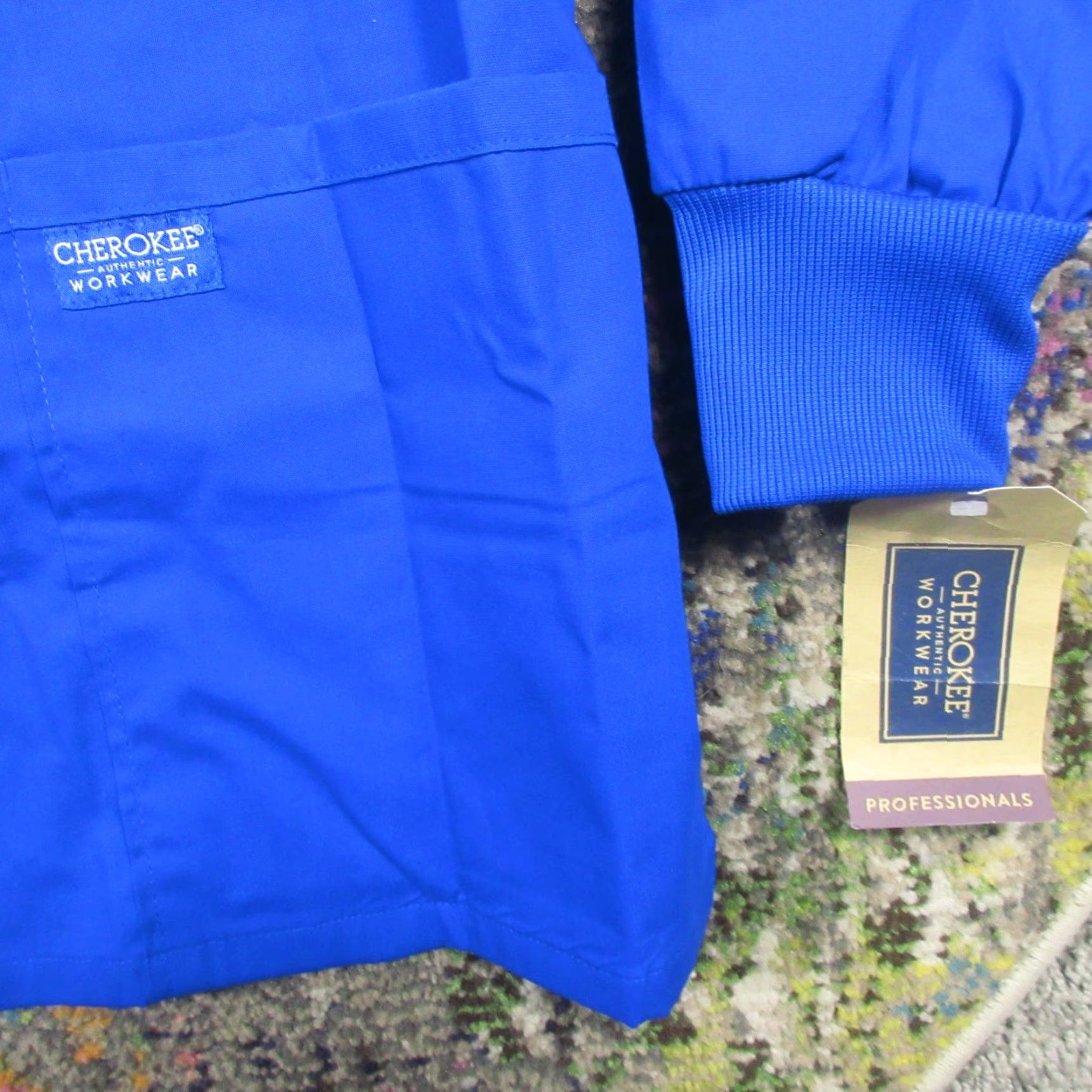 Cherokee VINTAGE Cherokee Snap Front Scub Top Unisex 2XL Royal Blue Long Sleeve Stretch NEW NWT Size US XXL / EU 58 / 5 - 4 Thumbnail