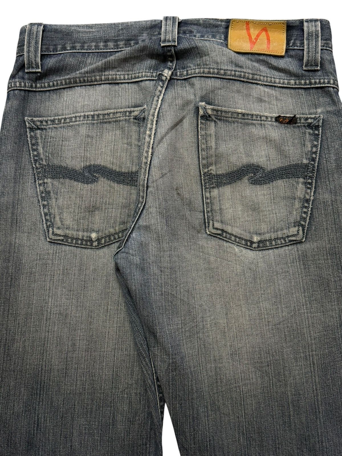 Nudie Jeans Vintage Y2K Nudie Italy Regular Ralf Faded Wash Distressed Size US 31 - 5 Thumbnail
