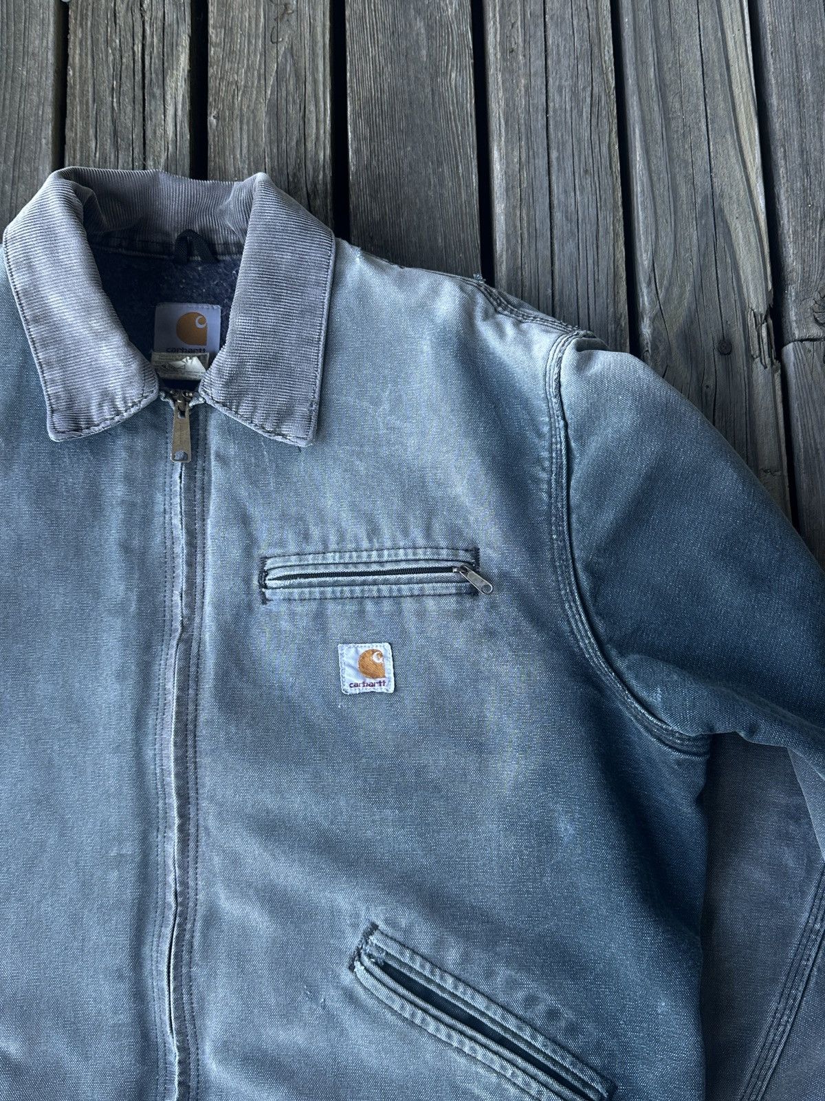 Carhartt CRAZY Faded Vintage Carhartt J01 BLK Black Detroit Jacket Size US XL / EU 56 / 4 - 2 Thumbnail