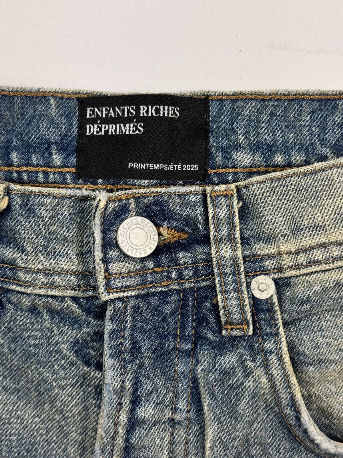 Enfants Riches Deprimes STRAIGHT LEG ANTIQUE LIGHT BLUE JEANS Size 25" / US 0 / IT 36 - 6 Thumbnail