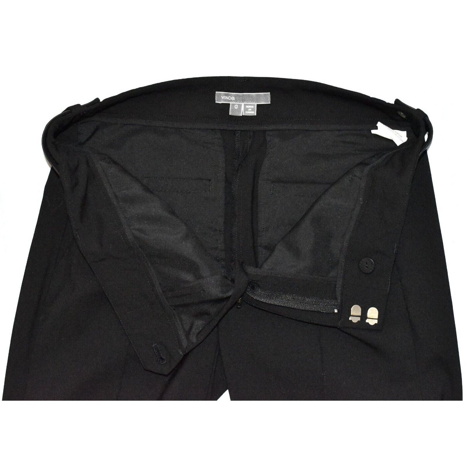 Vince VINCE Black Wool Stitched Flat Front Slash Pocket Pants Sz 0 Size 25" / US 0 / IT 36 - 5 Thumbnail
